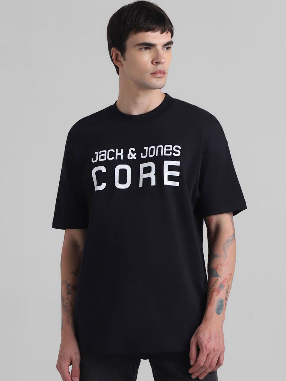 Jack & Jones Typography Printed Pure Cotton Oversized T-Shirt - view 1