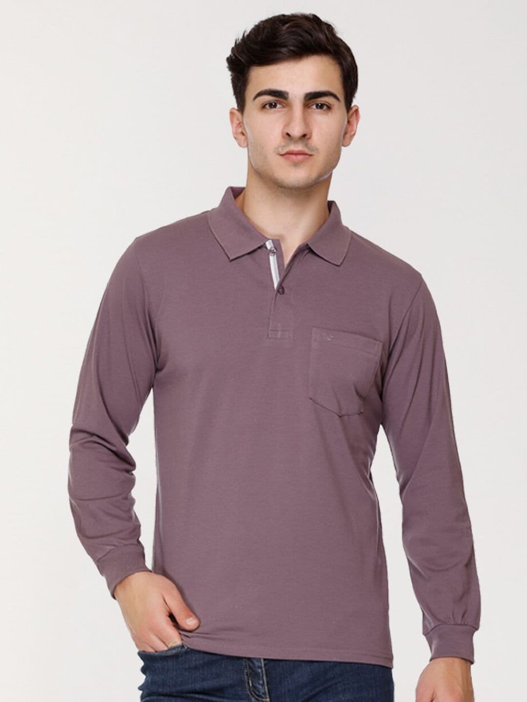 ARRAY Long-Sleeve Polo with Signature Pocket - view 1
