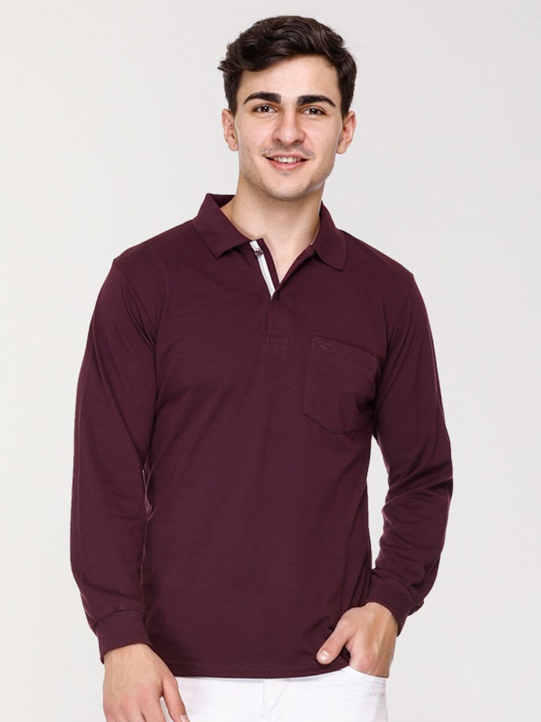ARRAY Long-Sleeve Polo with Signature Pocket - view 1