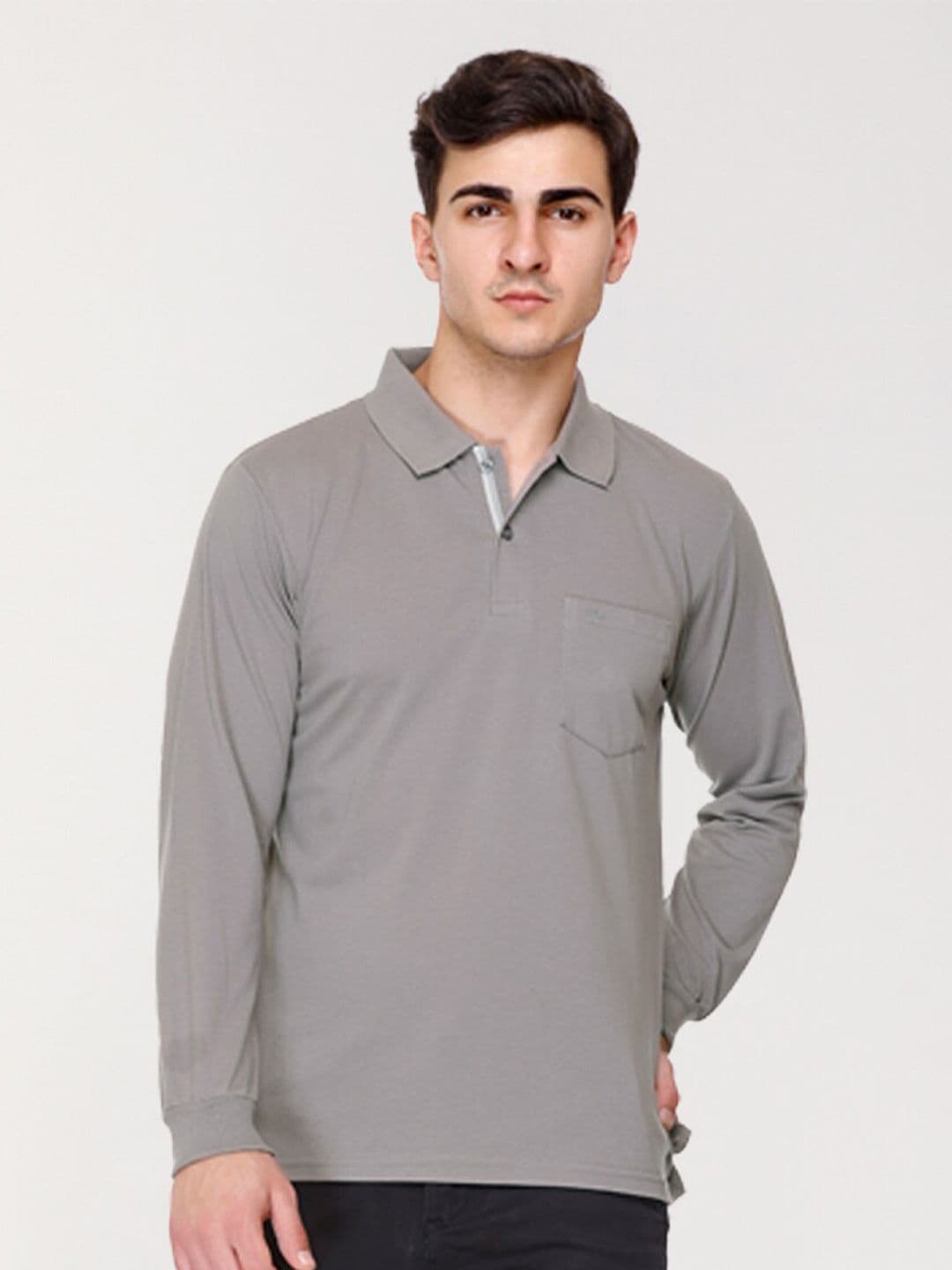 ARRAY Long-Sleeve Polo with Signature Pocket - view 1