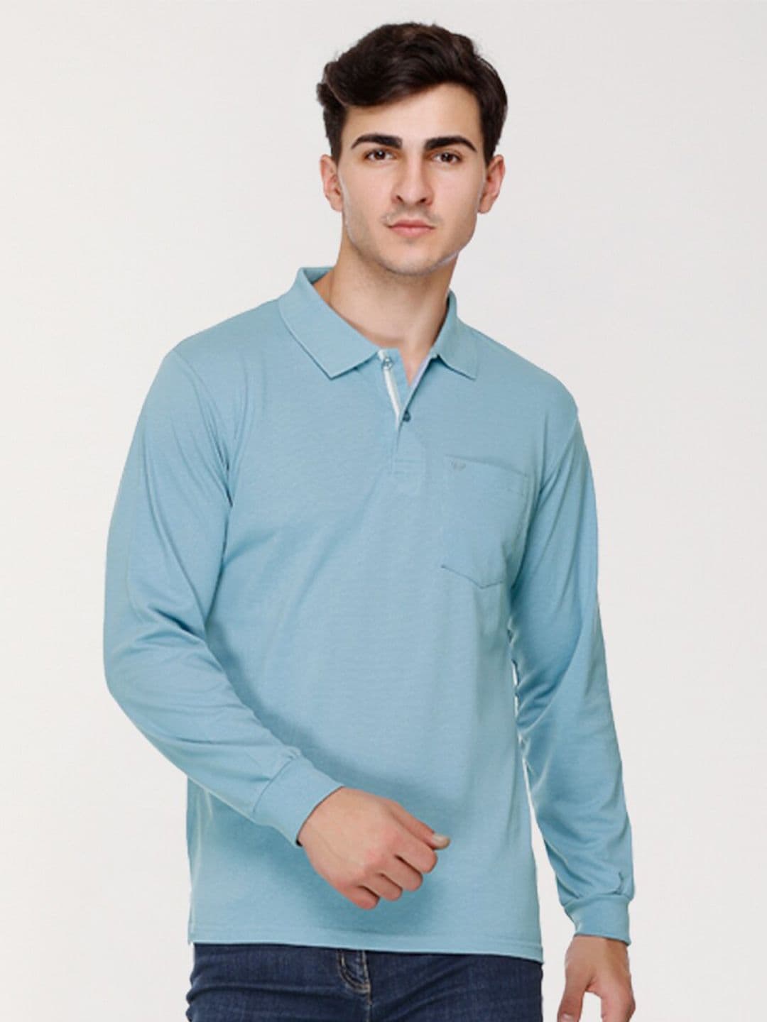 ARRAY Long-Sleeve Polo with Signature Pocket - view 1