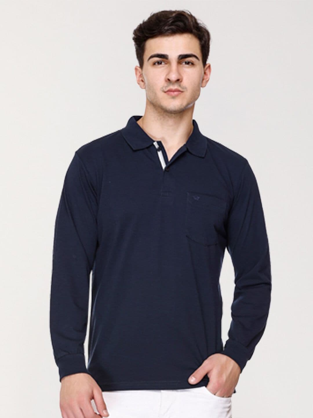 ARRAY Long-Sleeve Polo with Signature Pocket - view 1