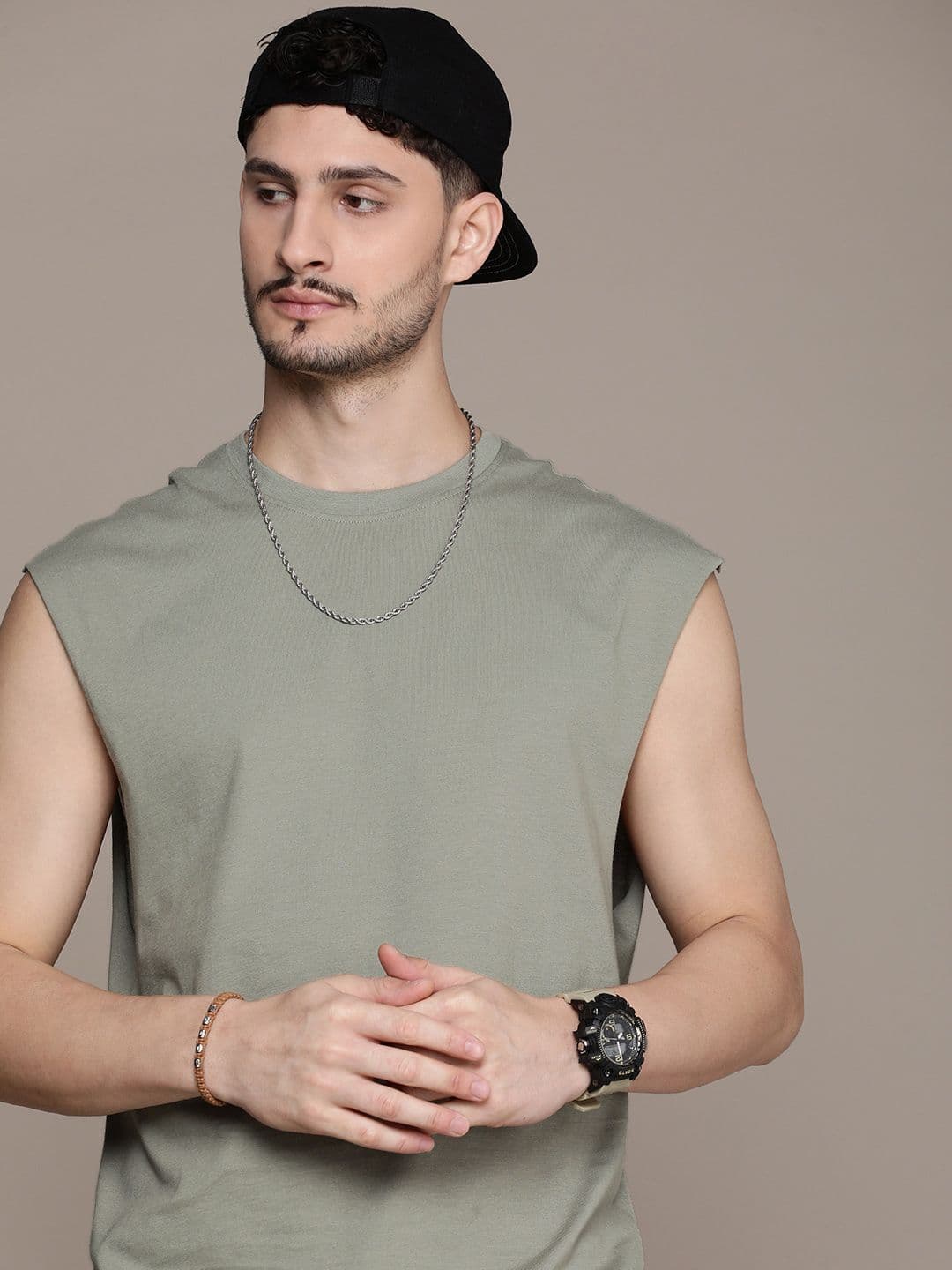 The Roadster Life Co. Solid Pure Cotton Relaxed T-shirt - view 1