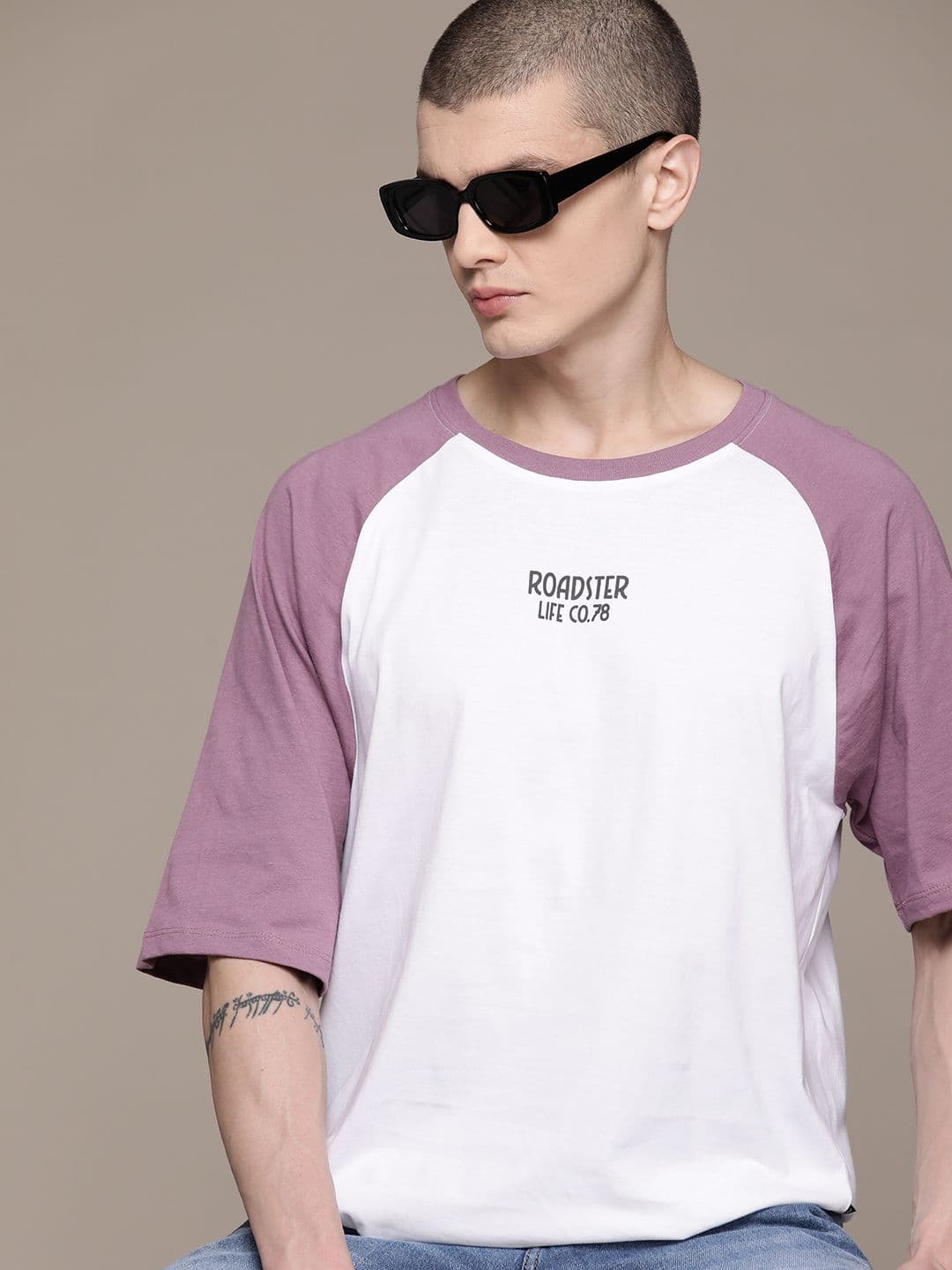 Roadster Colourblocked Cotton T-shirt - view 1