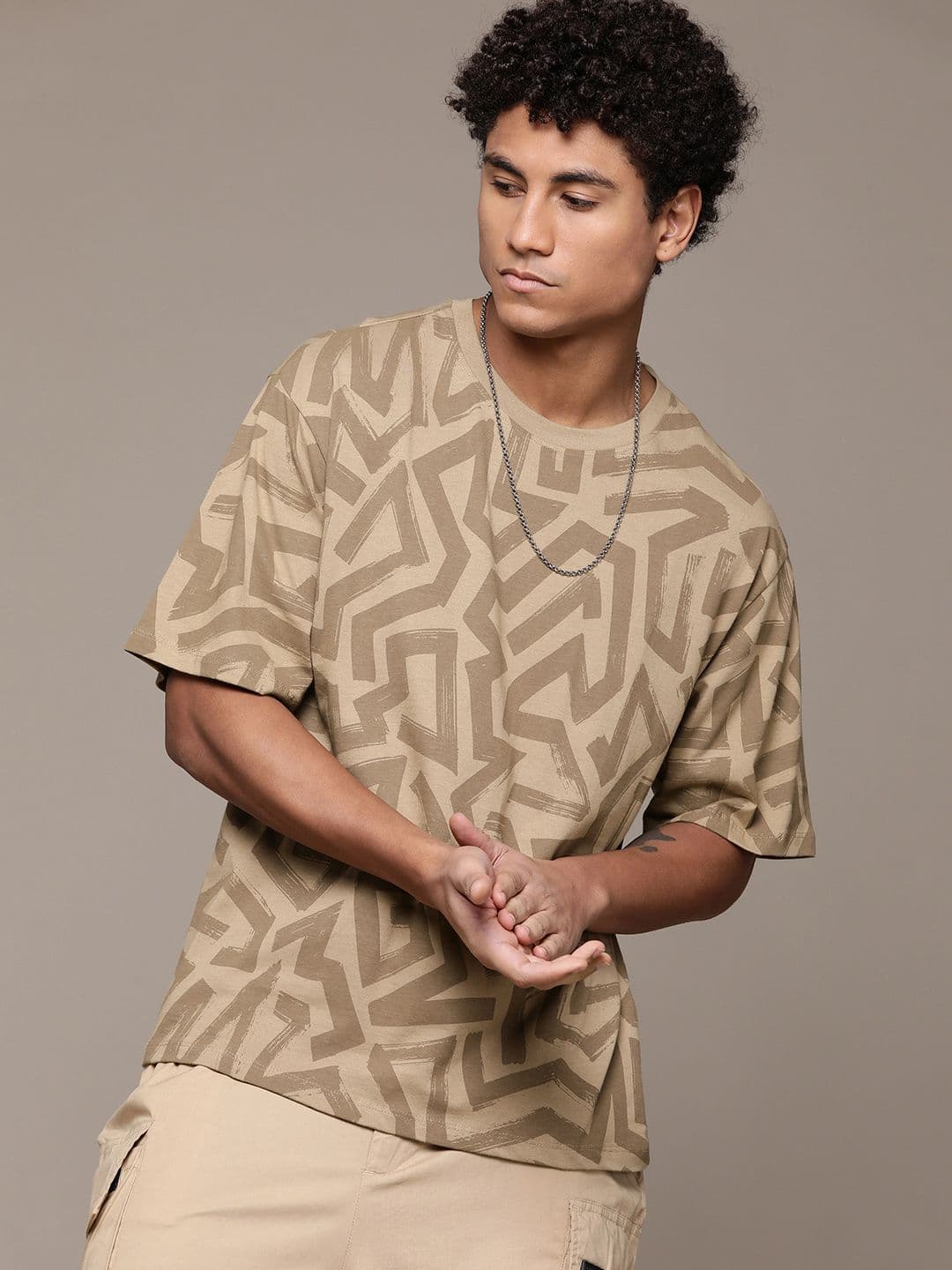 The Roadster Lifestyle Co. Printed Pure Cotton T-shirt - view 1