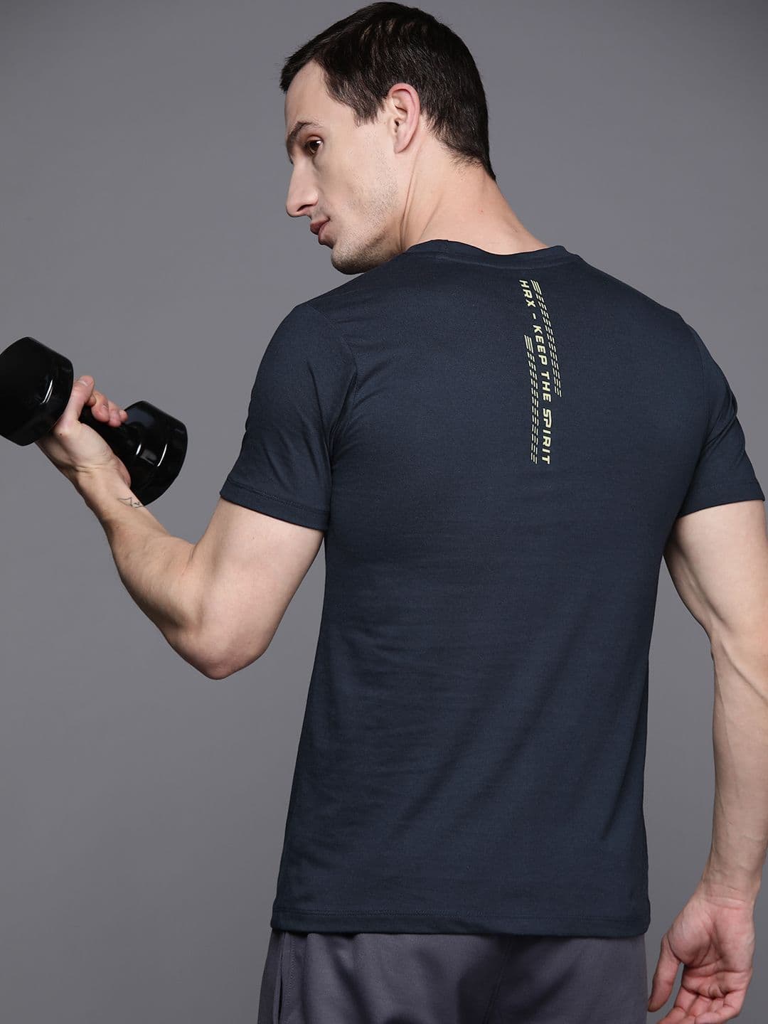 HRX by Hrithik Roshan Placement Print Rapid-Dry Training T-shirt - view 1