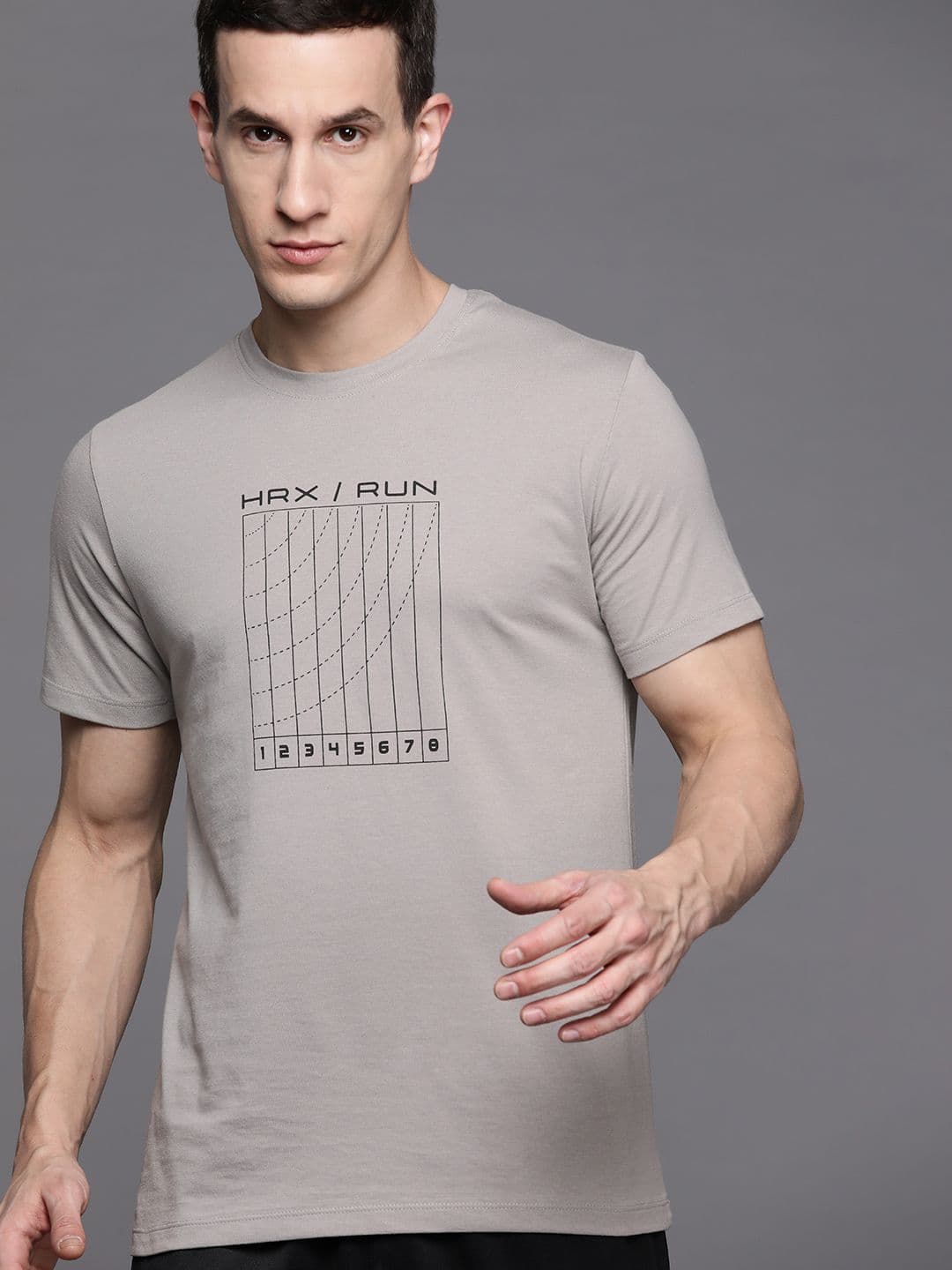 HRX by Hrithik Roshan Men Printed Running Rapid-Dry T-shirt - view 1