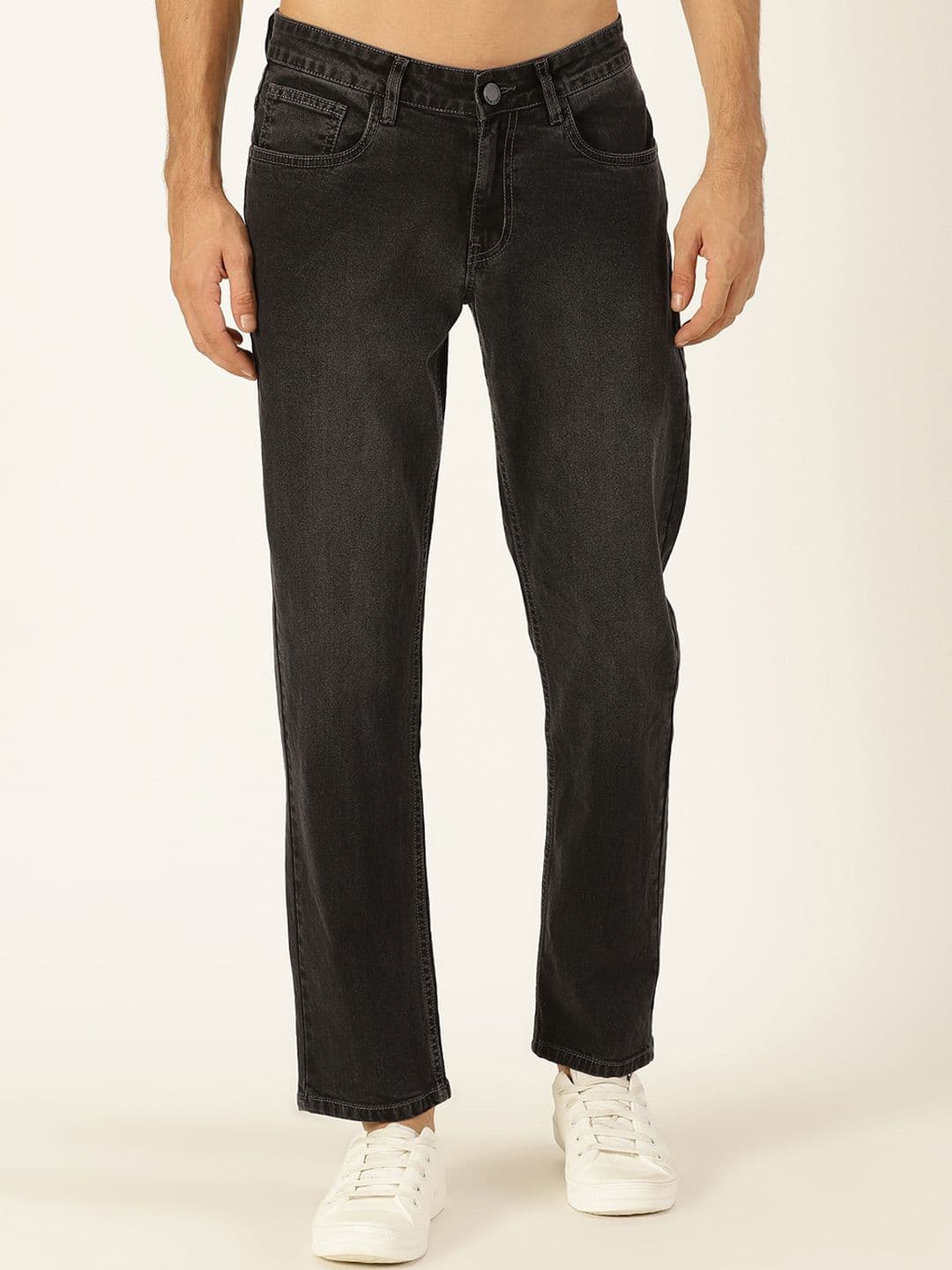 HERE&NOW Men Smart Mid Rise Light Fade Clean Look Stretchable Jeans - view 1