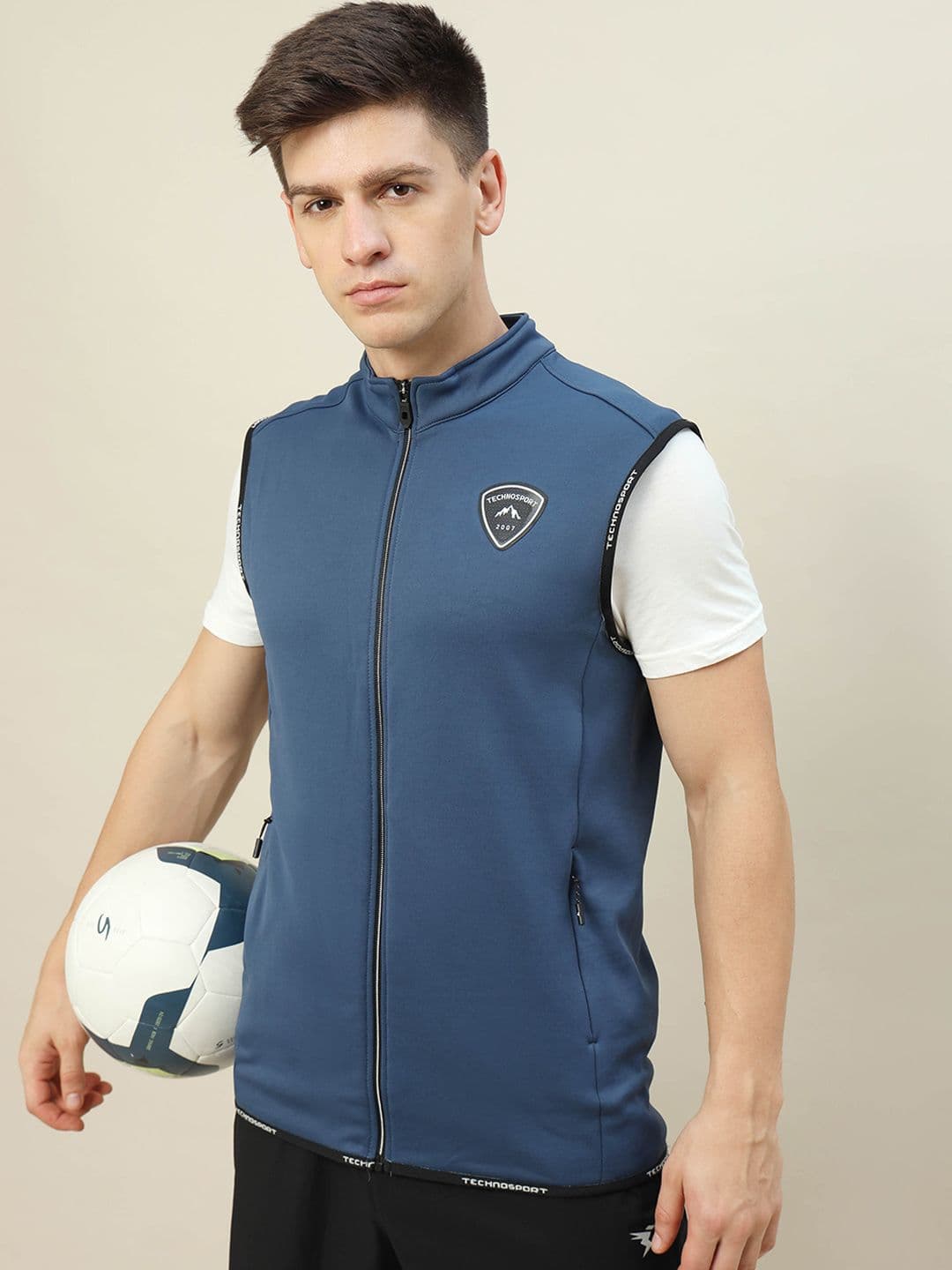 Technosport Lightweight Antimicrobial Stand Collar Sporty Jacket - view 1