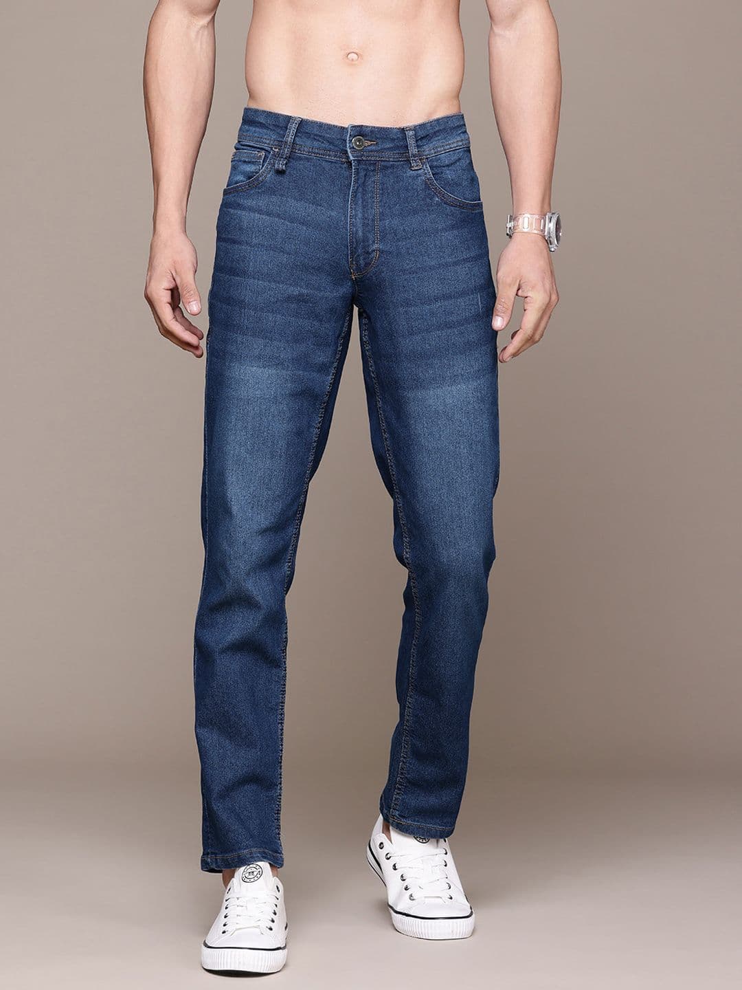 The Roadster Lifestyle Co. Men Slim Fit Light Fade Stretchable Jeans - view 1