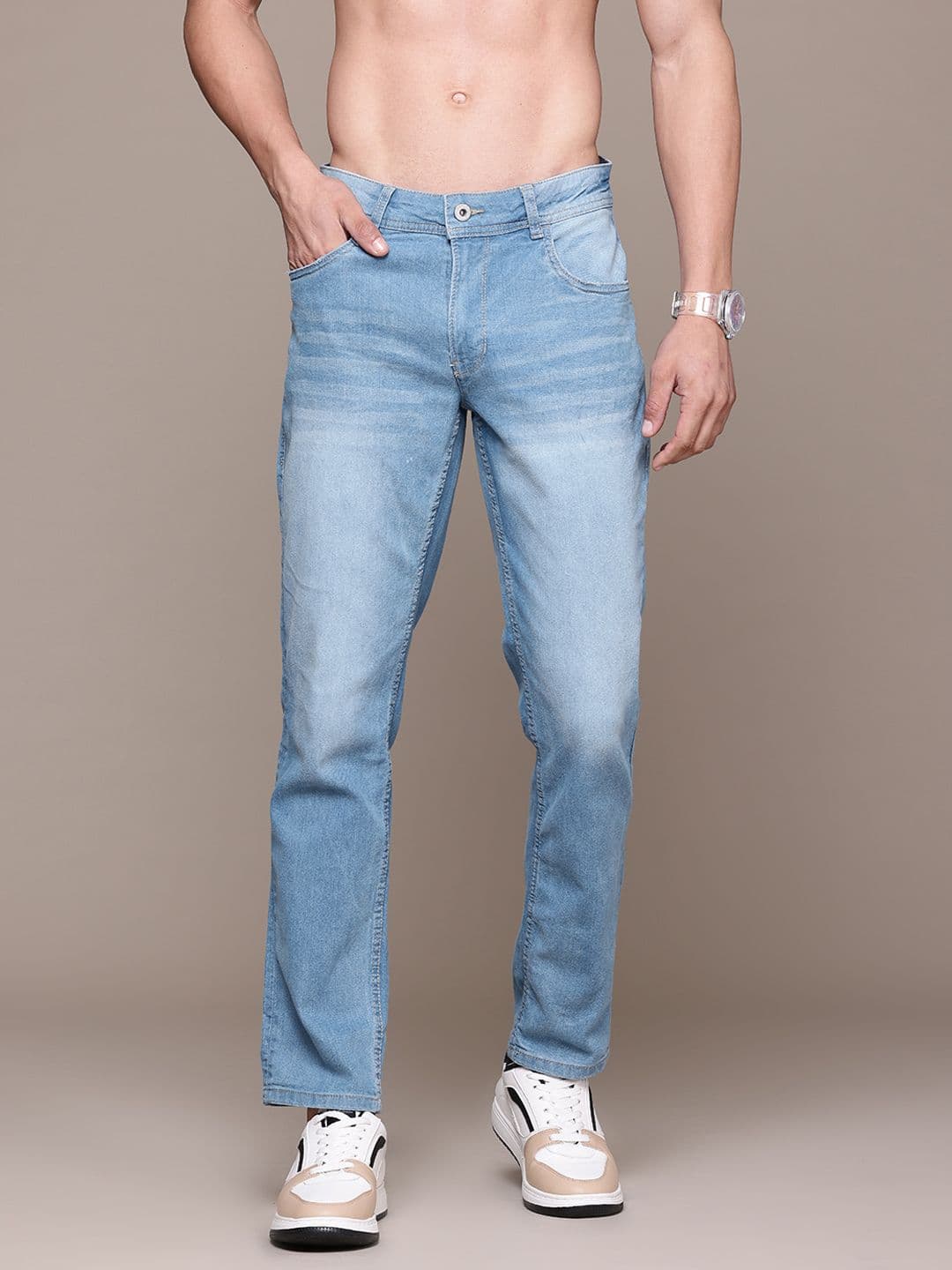 The Roadster Lifestyle Co. Men Slim Fit Light Fade Stretchable Jeans - view 1