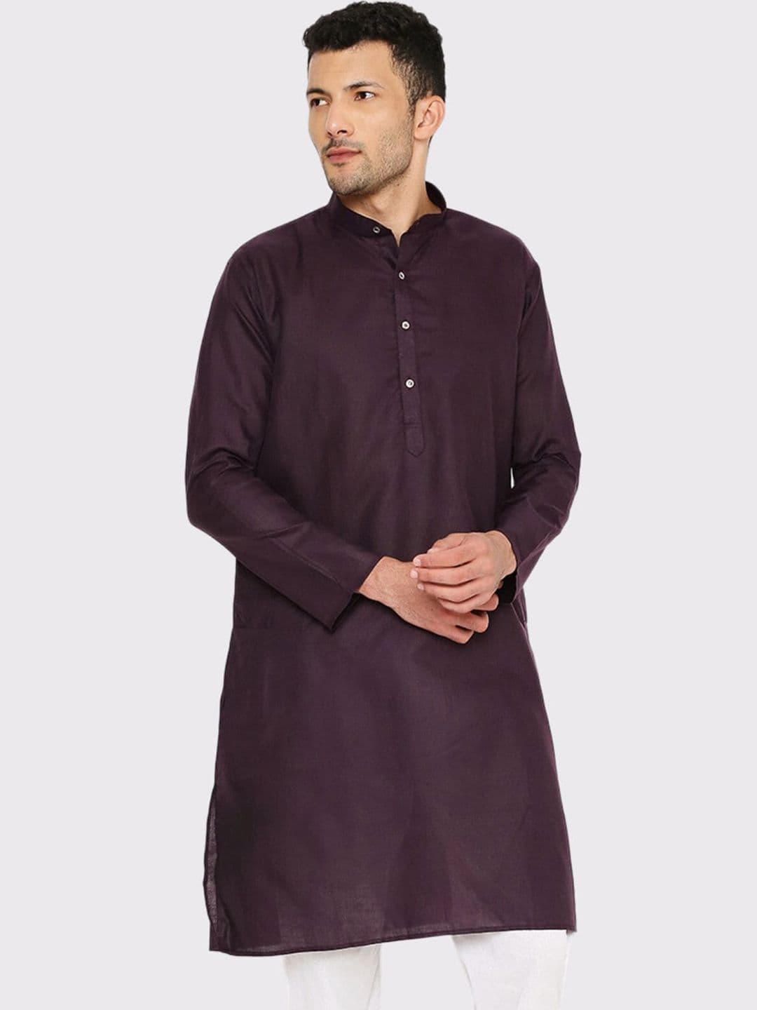 Maharaja Mandarin Collar Straight Kurta - view 1