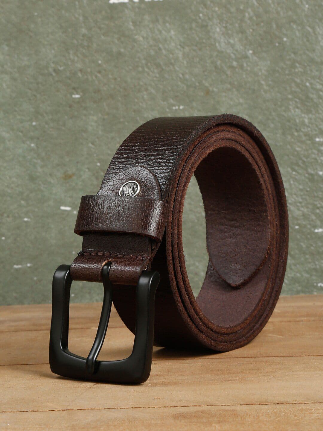 Teakwood Leathers Men Textured Leather Belt - view 1