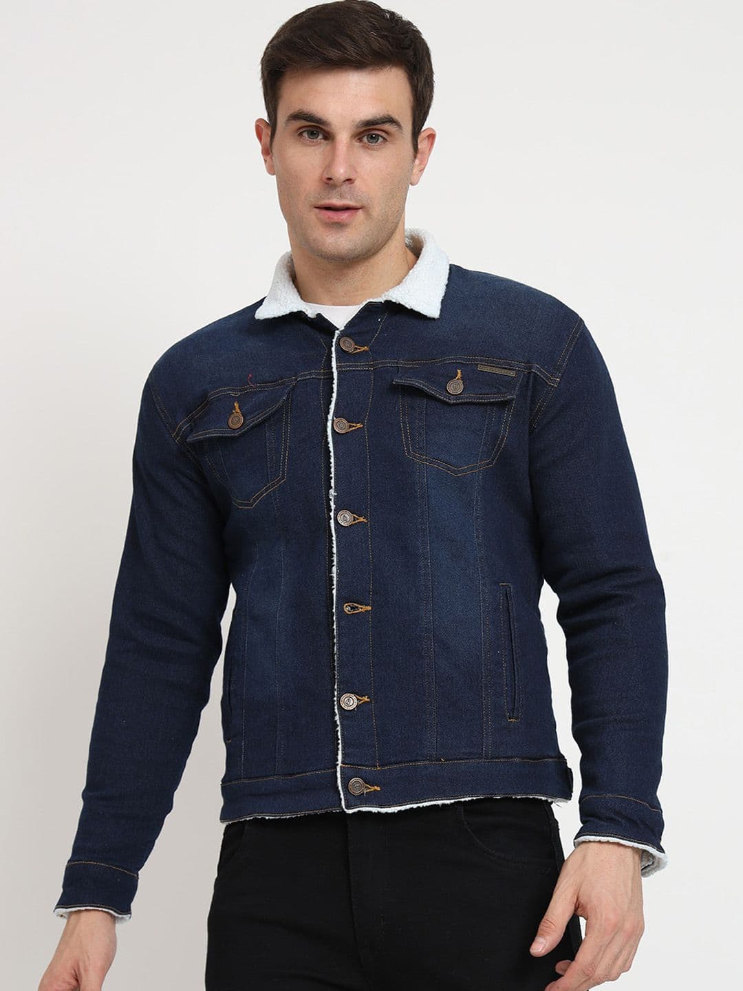 NUEVOSDAMAS Spread Collar Denim Jacket - view 1