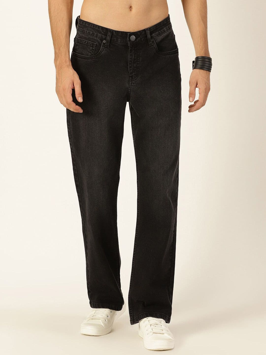 HERE&NOW Men Smart Bootcut Light Fade Stretchable Jeans - view 1