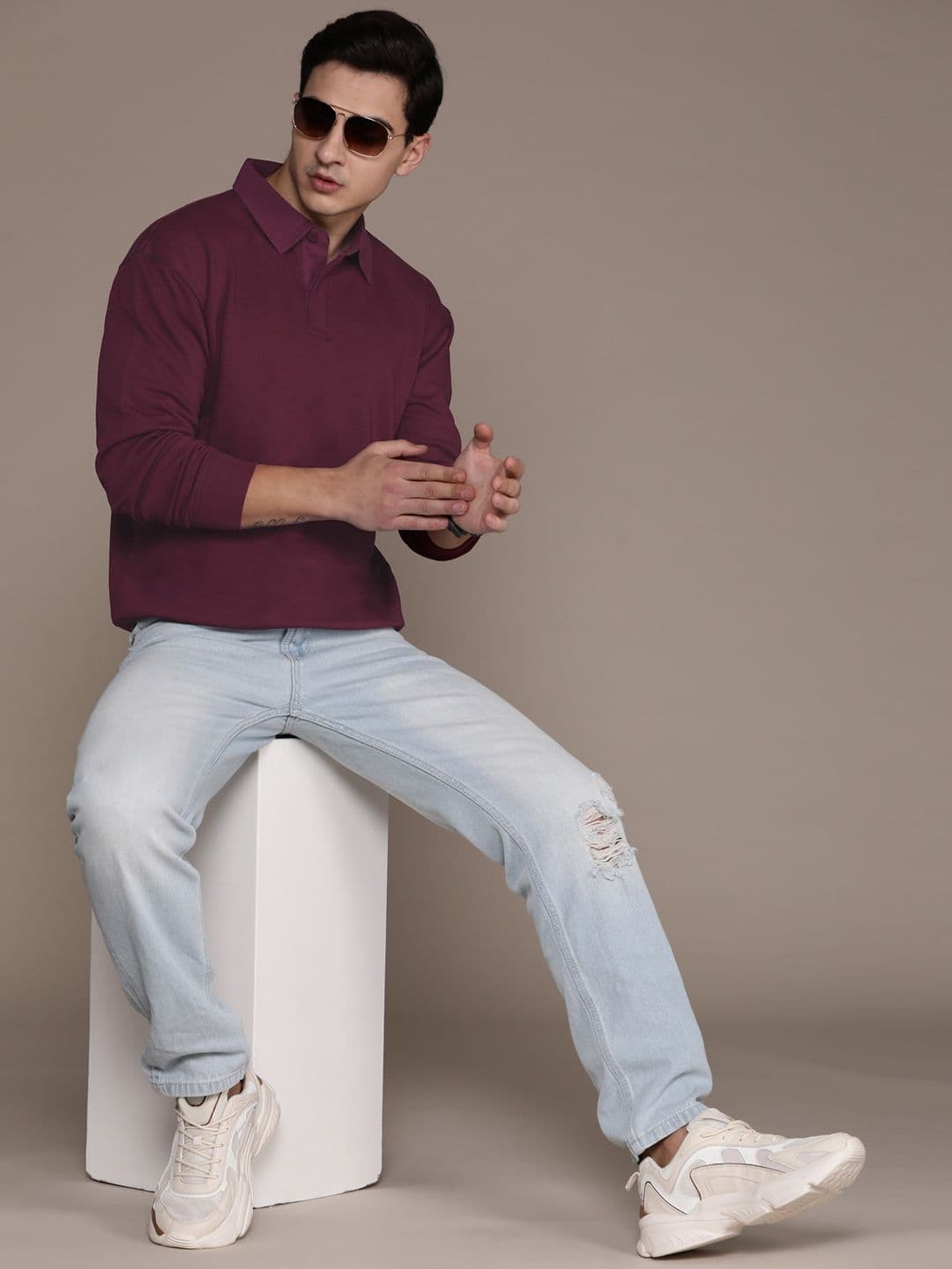 Roadster Men Polo Collar T-shirt - view 1