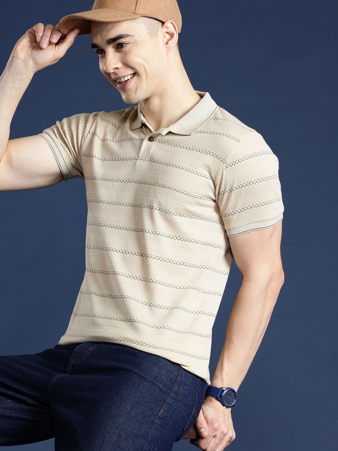 Mast & Harbour Men Polo Collar T-shirt - view 1