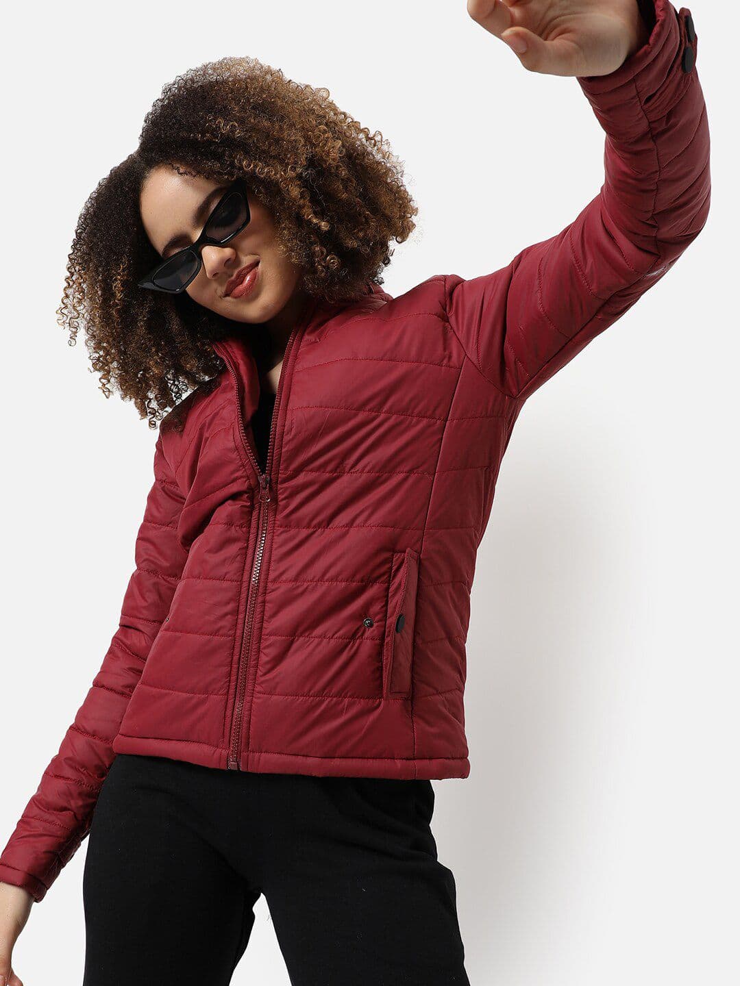 PINACOLADA Mock Collar Windcheater Outdoor Padded Jacket - view 1