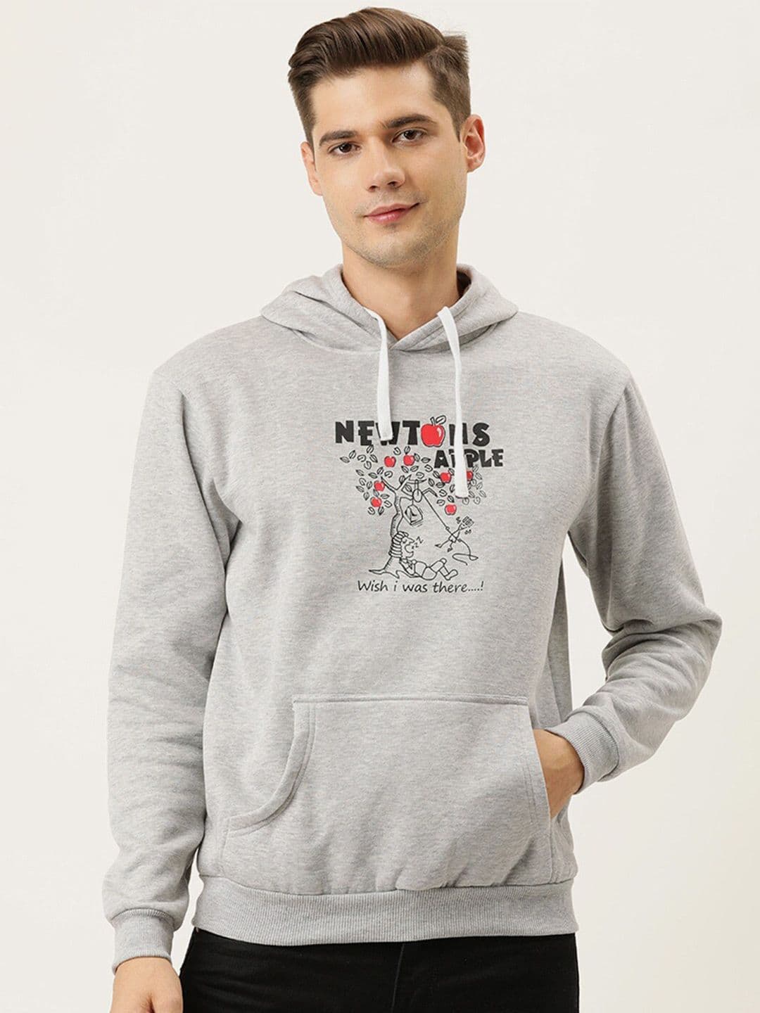 CAHOOT Typography Printed Hooded Neck Long Sleeve Cotton Pullover Sweatshirt - view 1