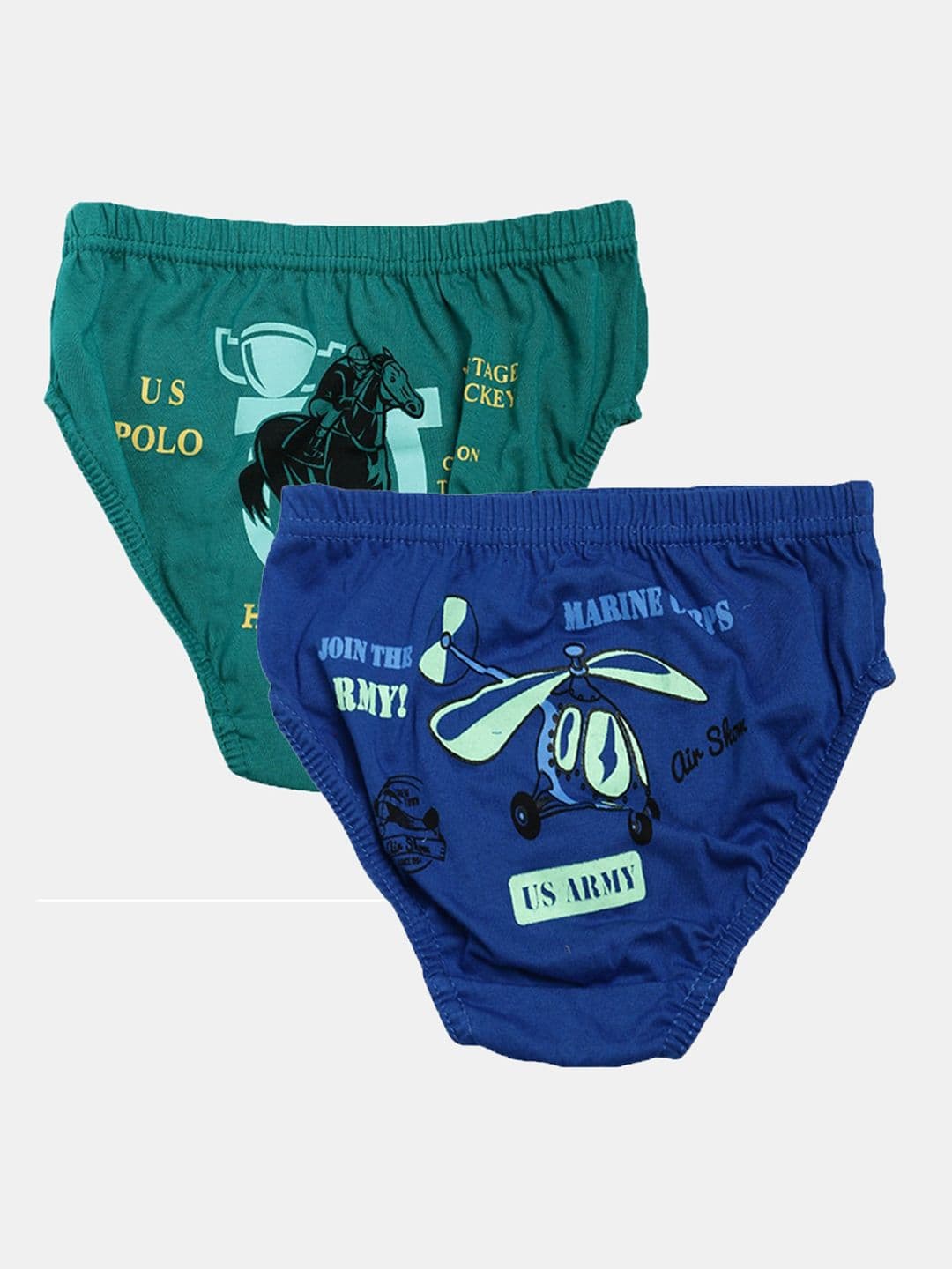 Dollar Kids Care Pack Of 2 Boys Printed Pure Cotton Basic Briefs MKKB-001-PO2-ASST3 - view 1