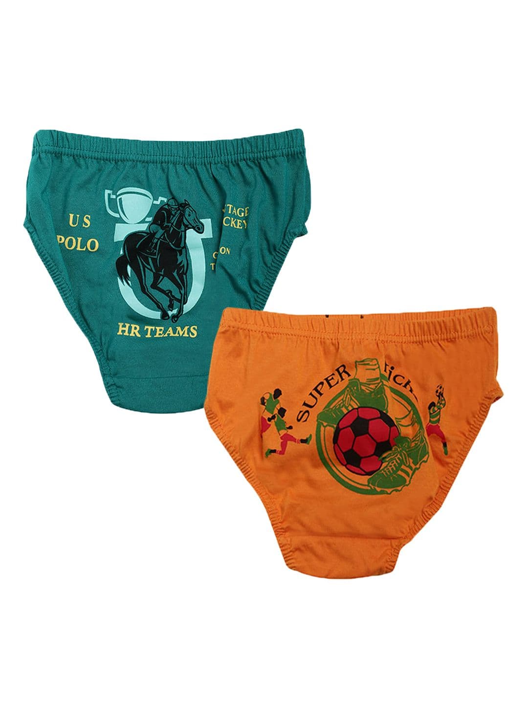 Dollar Kids Care Pack Of 2 Boys Printed Pure Cotton Basic Briefs MKKB-001-PO2-ASST2 - view 1
