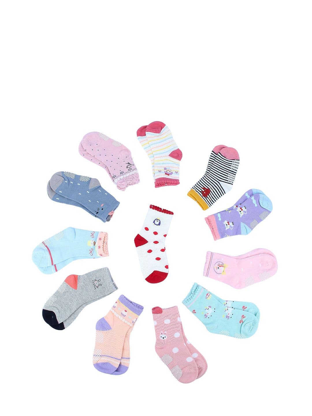 NEOBABY Kids Pack Of 10 Ankle-Length Cotton Socks - view 1