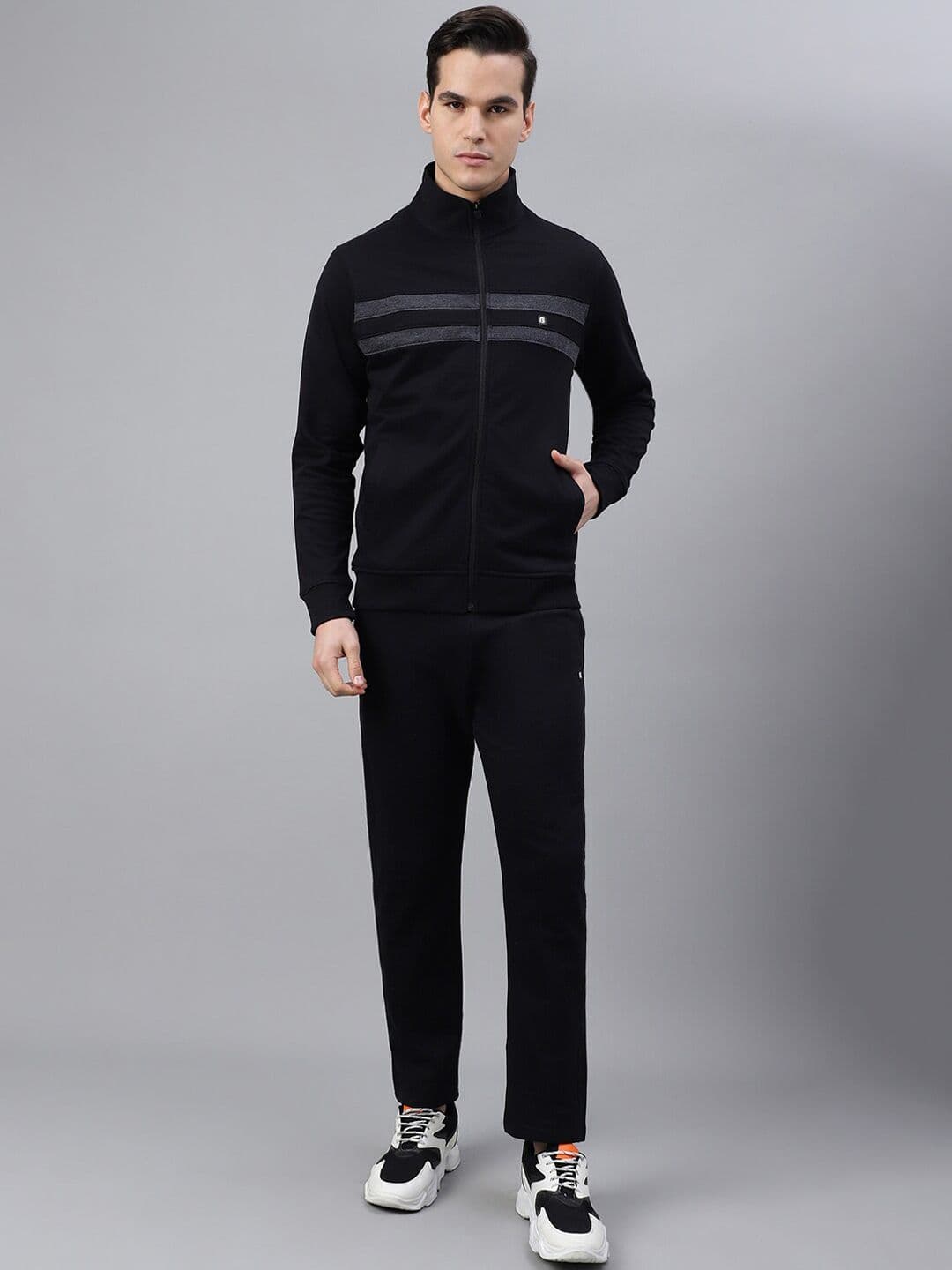 FCK GOLD Mock Collar Jacket With Track Pants - view 1