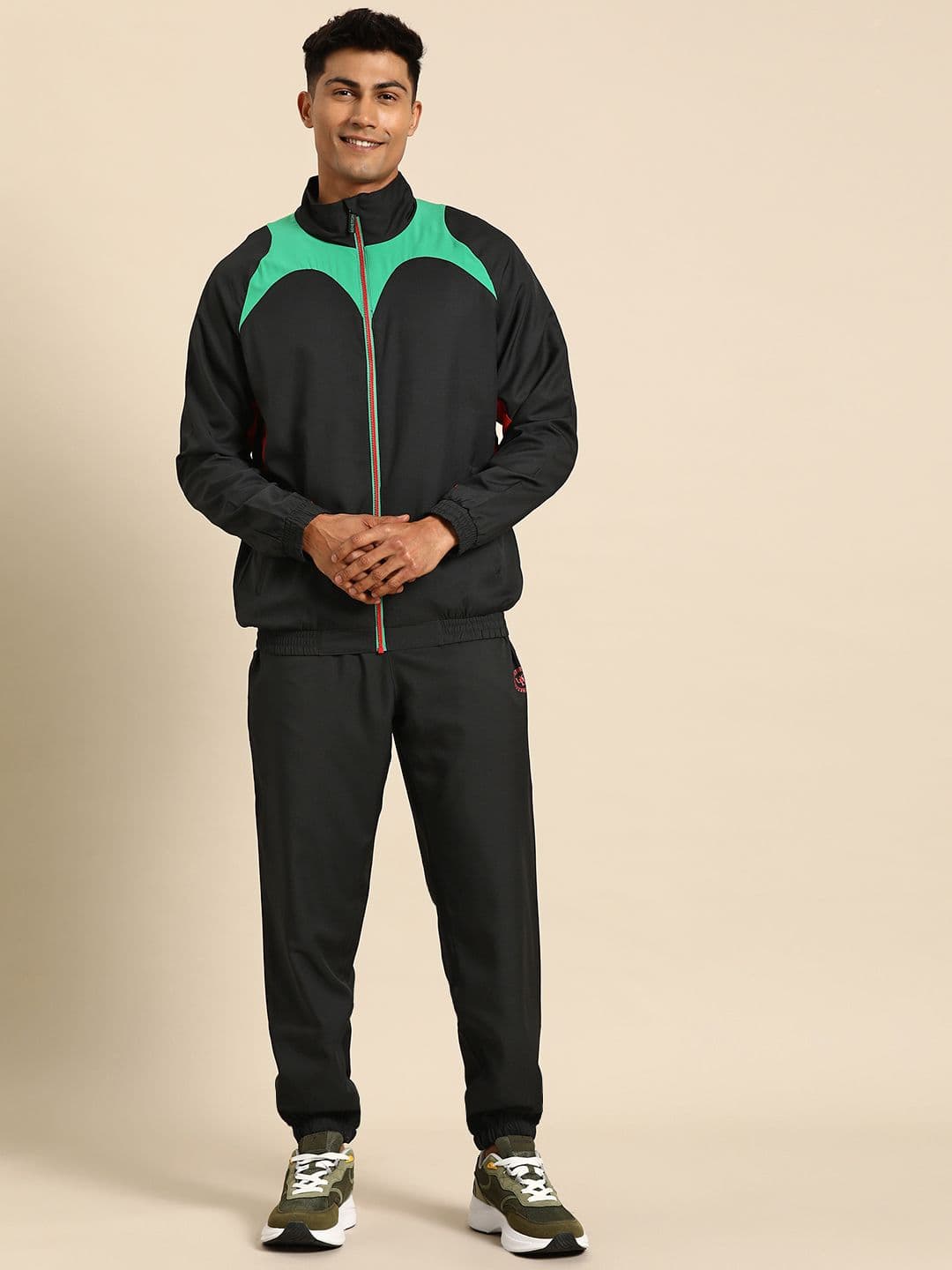 United Colors of Benetton Chevron Styling Mock Neck Tracksuit - view 1