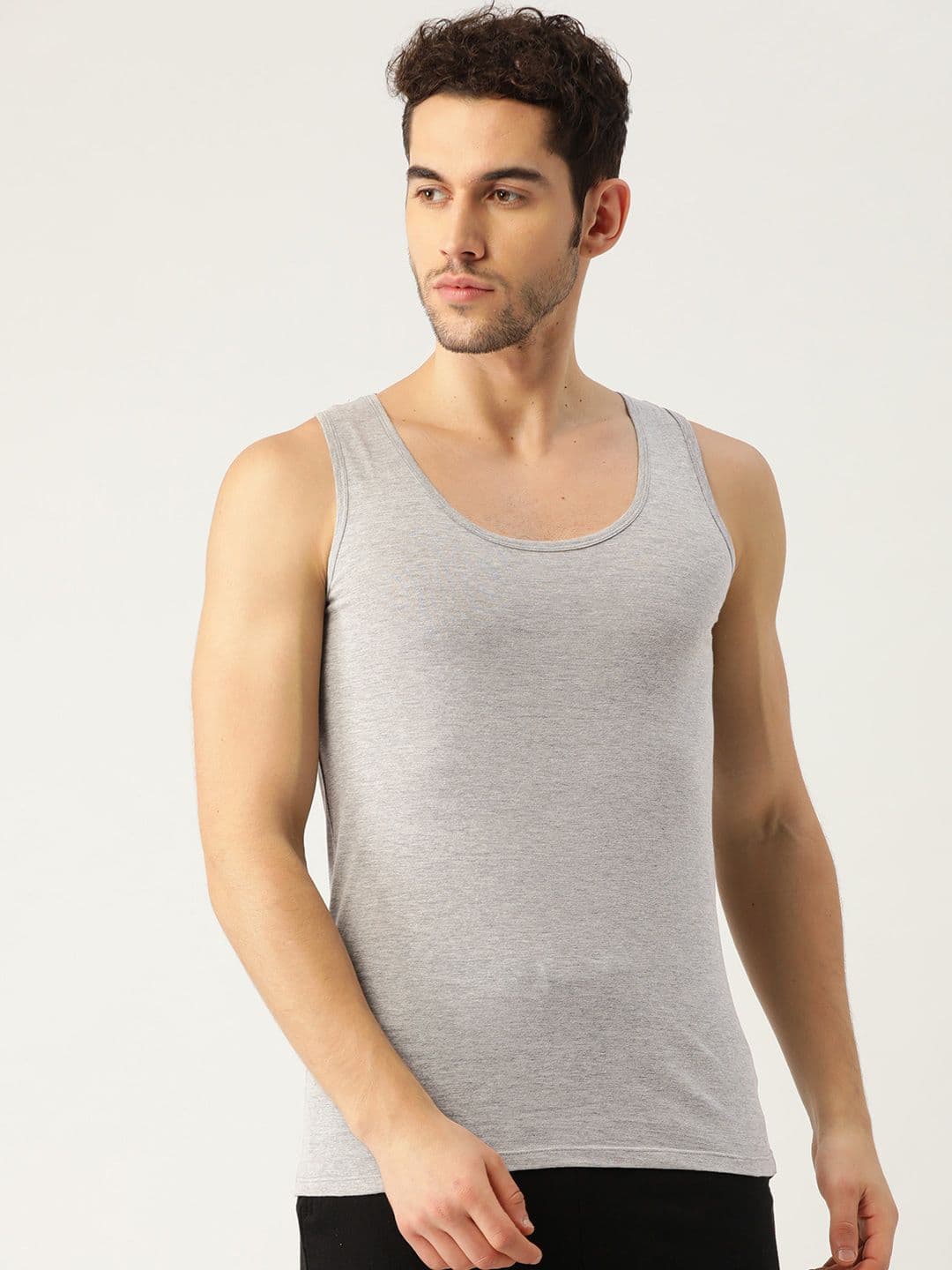 The Roadster Lifestyle Co. Sleeveless Pure Cotton Innerwear Vests - view 1