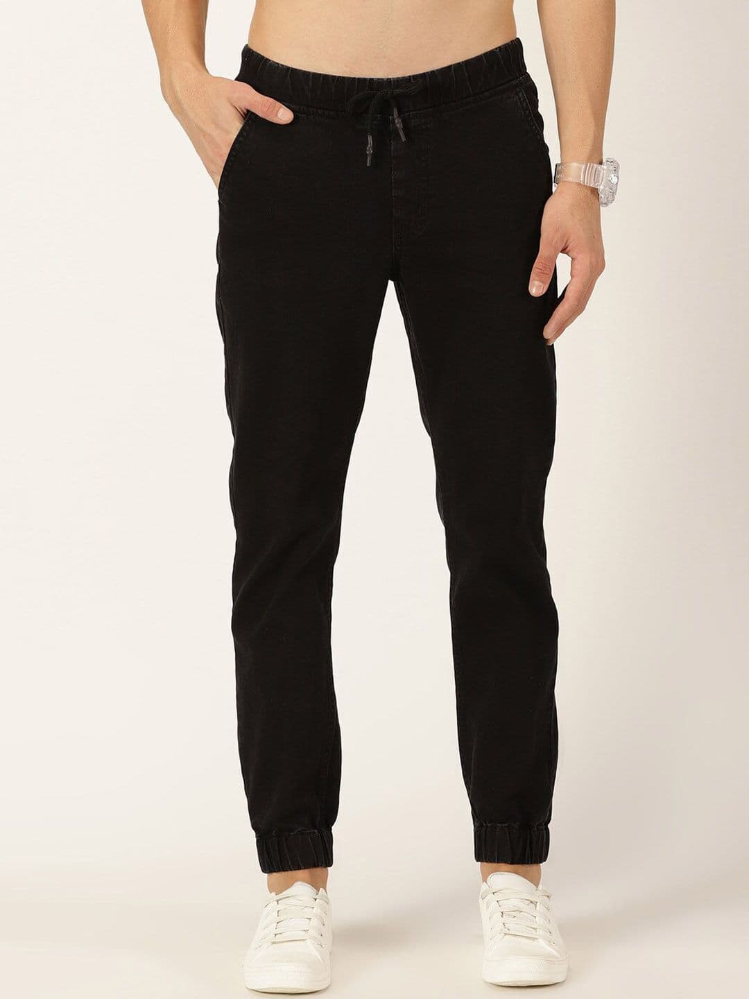 HERE&NOW Men Smart Slim Fit Cotton Stretchable Joggers - view 1