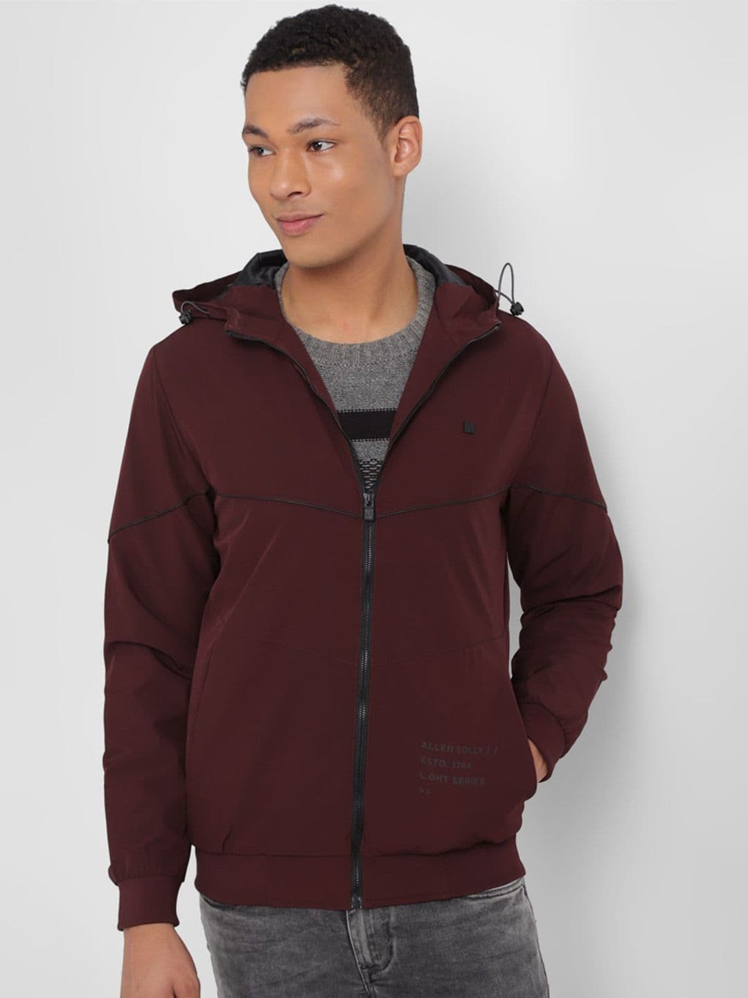 Allen Solly Hooded Pure Cotton Bomber Jacket - view 1