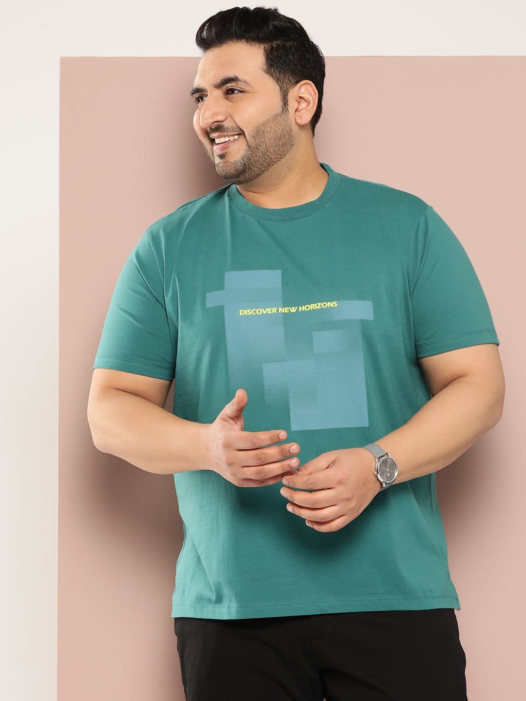 Sztori Men Plus Size Typography Printed T-shirt - view 1