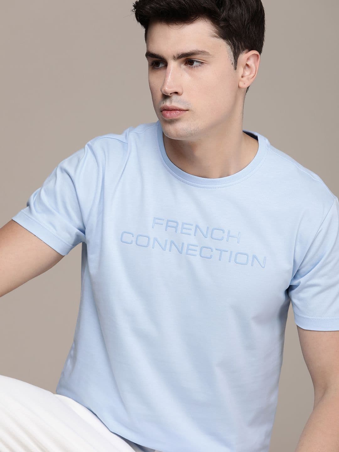 French Connection Pure Cotton Brand Logo Printed Oversized T-shirt - view 1