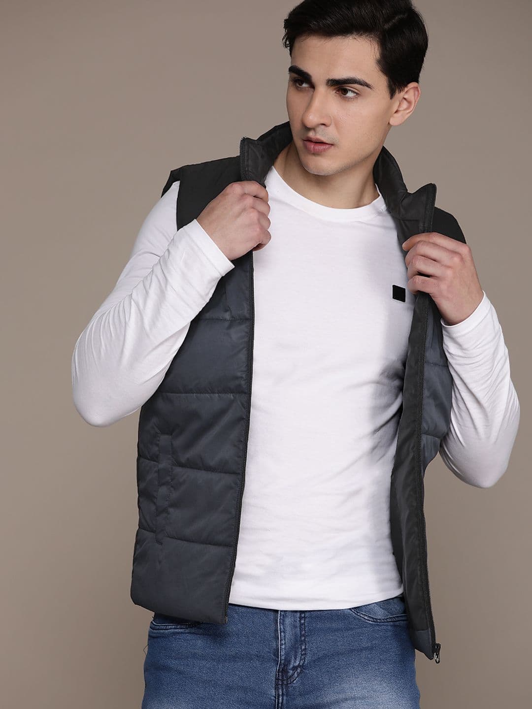 Roadster Men Colourblocked Lightweight Puffer Jacket - view 1
