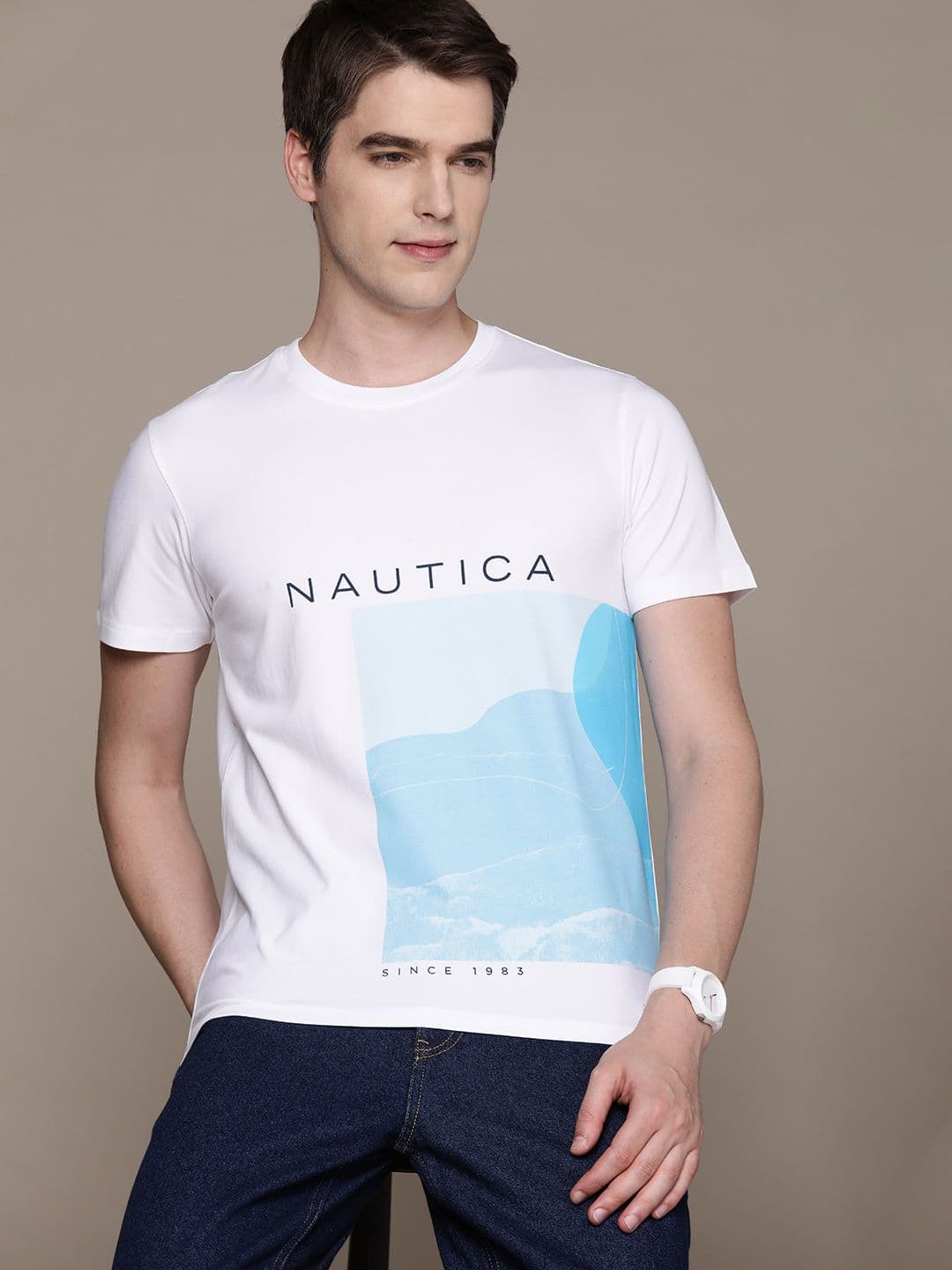 Nautica High IQ Lasting Colour Printed T-shirt - view 1