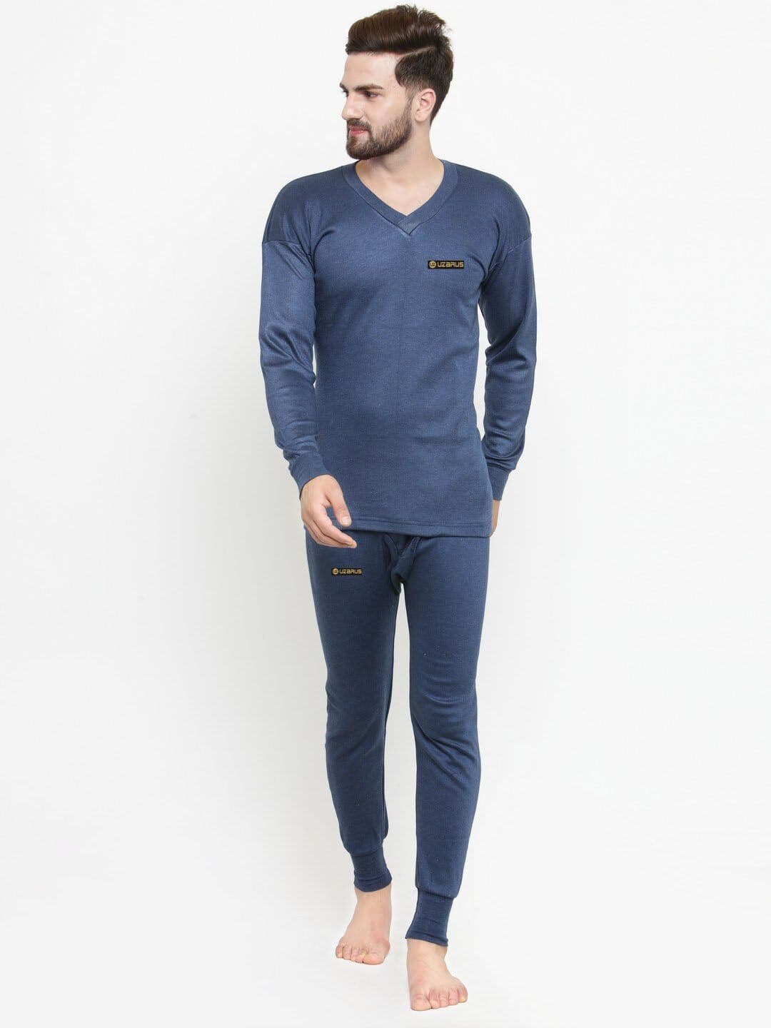 UZARUS V-Neck Long Sleeves Cotton Thermal Set - view 1