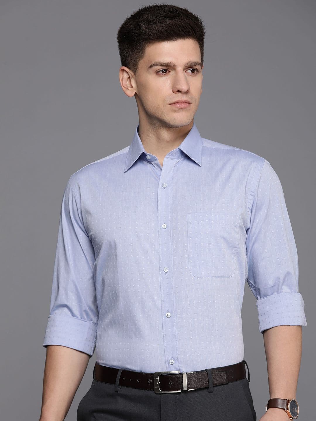 Raymond Men Slim Fit Pure Cotton Formal Shirt - view 1
