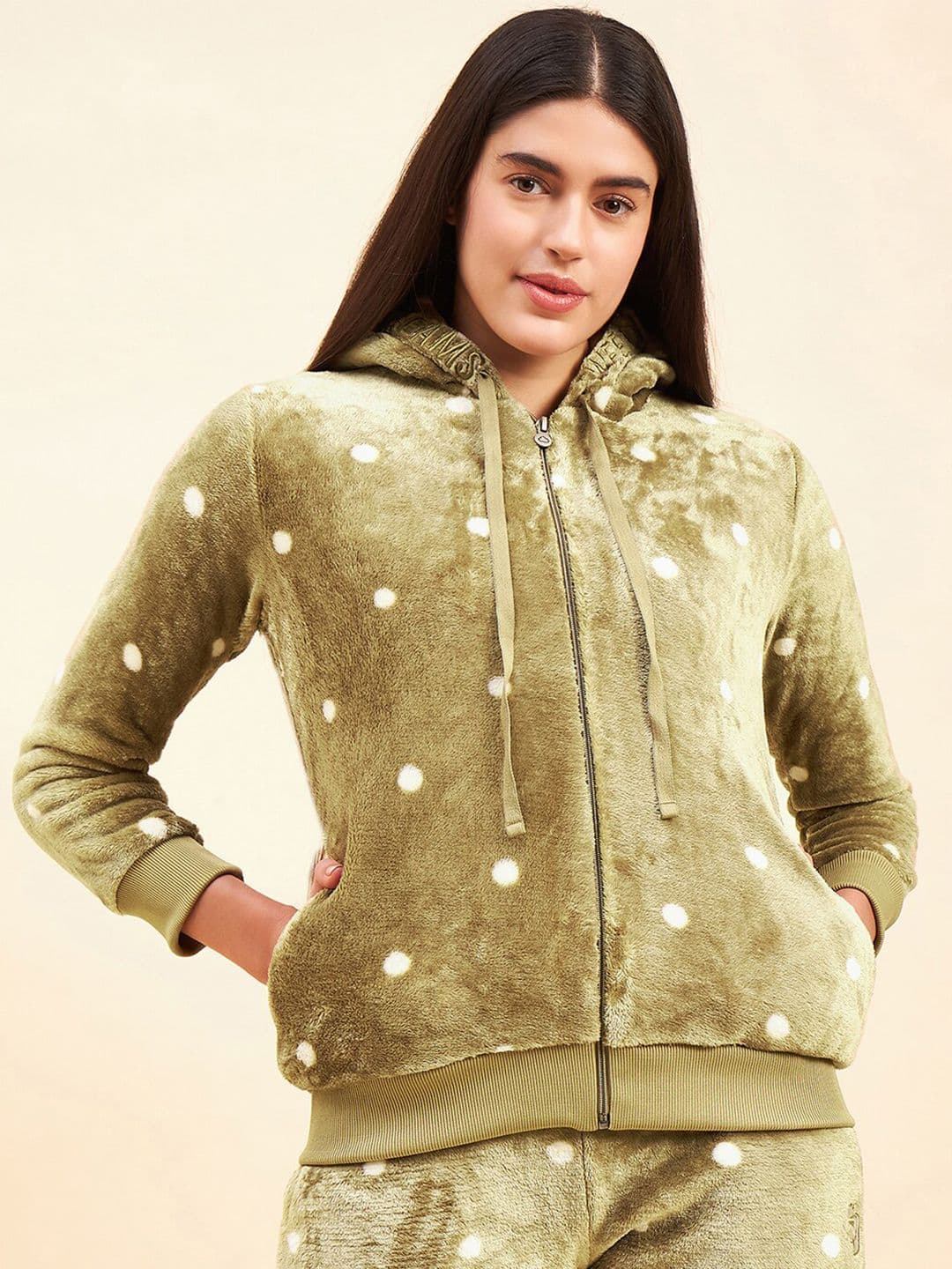 Sweet Dreams Geometric Printed Hooded Sweatshirt - view 1