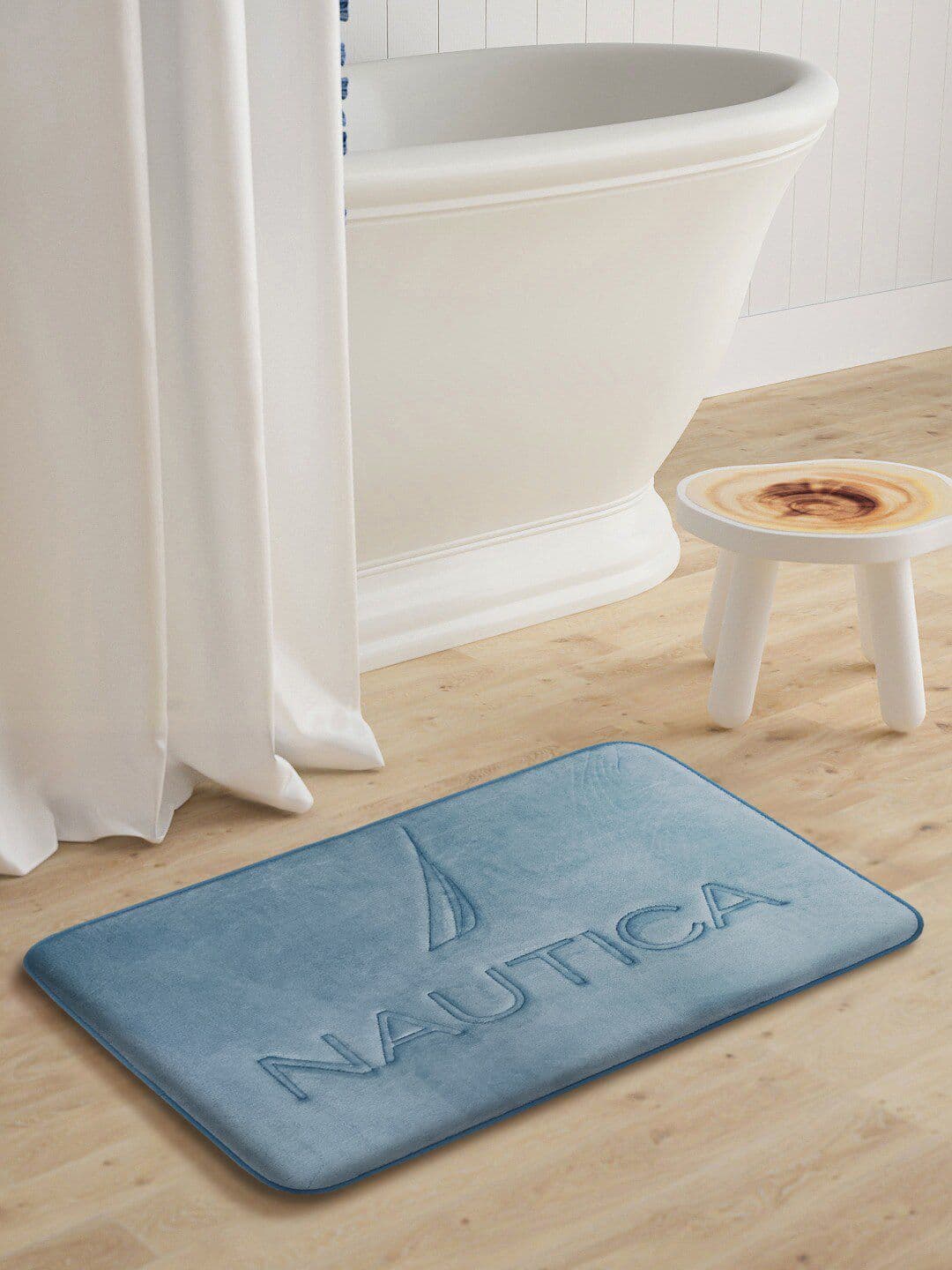 Nautica Grey 2000 GSM Memory Foam Anti-Skid Bath Rug - view 1