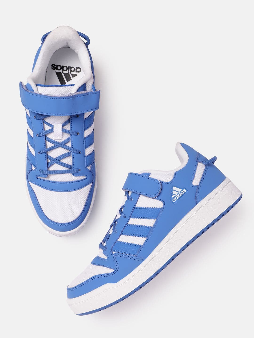 ADIDAS Unisex Woven Design Round-Toe Heather Low Tennis Shoes with Striped Detail - view 1