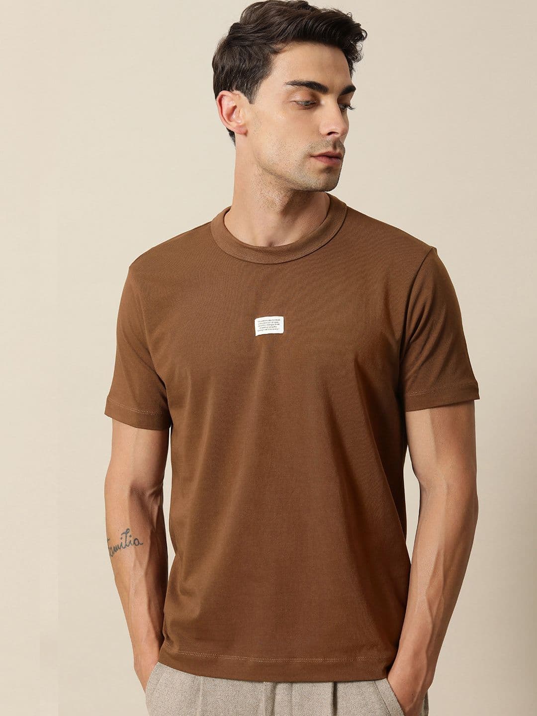 Mr Bowerbird Round Neck Regular Fit Philsosophy Muscle T-shirt - view 1