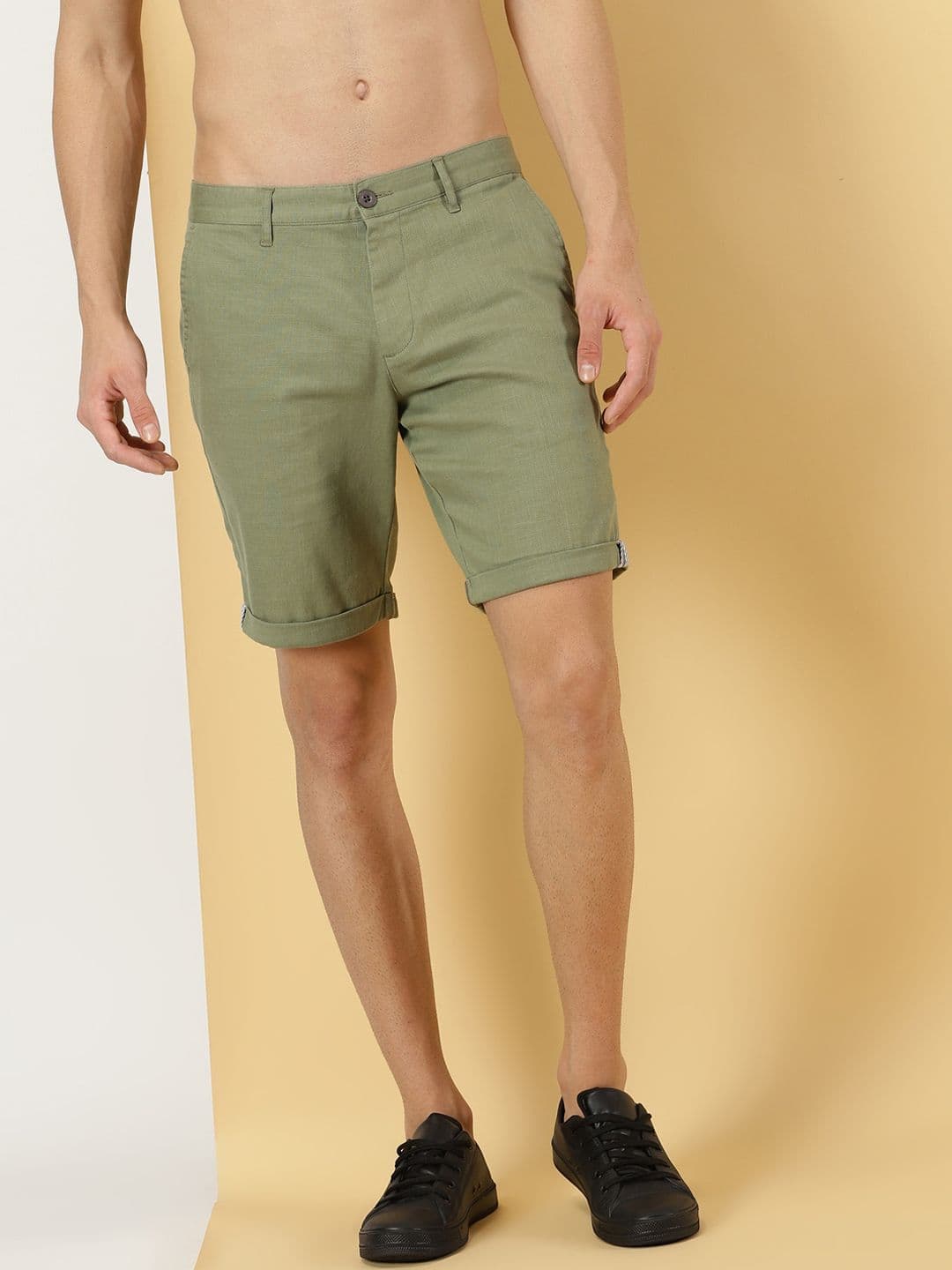 Thomas Scott Men Linen Cotton Slim Fit Shorts - view 1