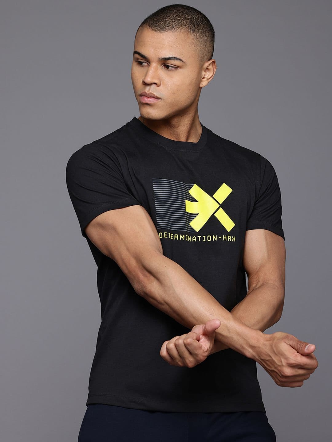 HRX by Hrithik Roshan Brand Logo Printed Training T-shirt - view 1