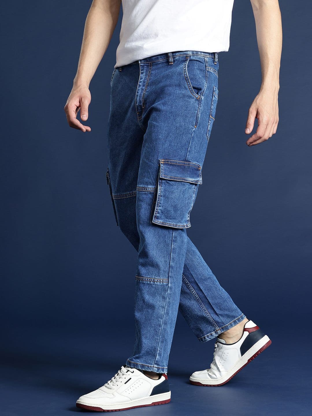 Mast & Harbour Men Light Fade Regular Fit Pocket Detail Jeans - view 1