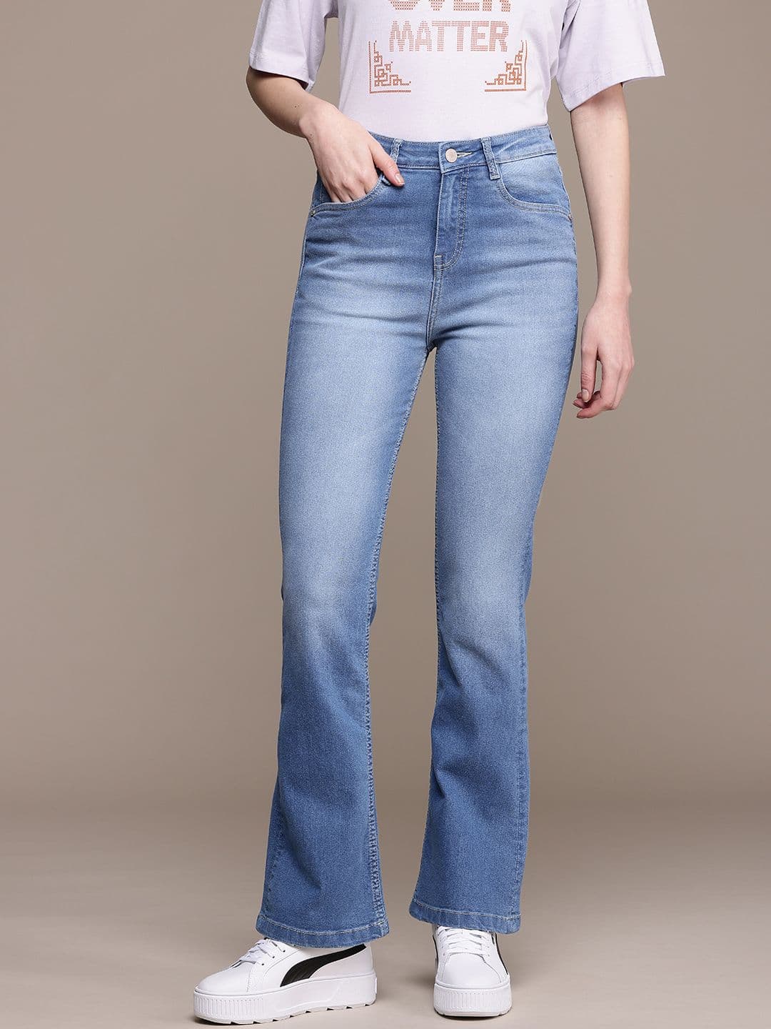 The Roadster Life Co. Women Bootcut High-Rise Light Fade Stretchable Jeans - view 1