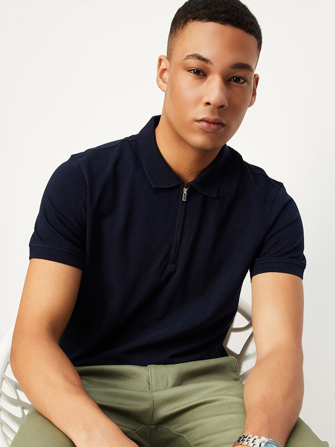 max Polo Collar Pure Cotton T-Shirt - view 1