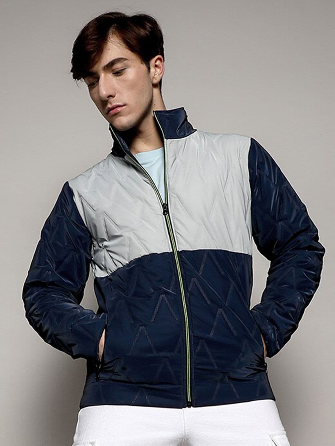CAHOOT Colourblocked Quilted Windcheater Outdoor Bomber Jacket - view 1