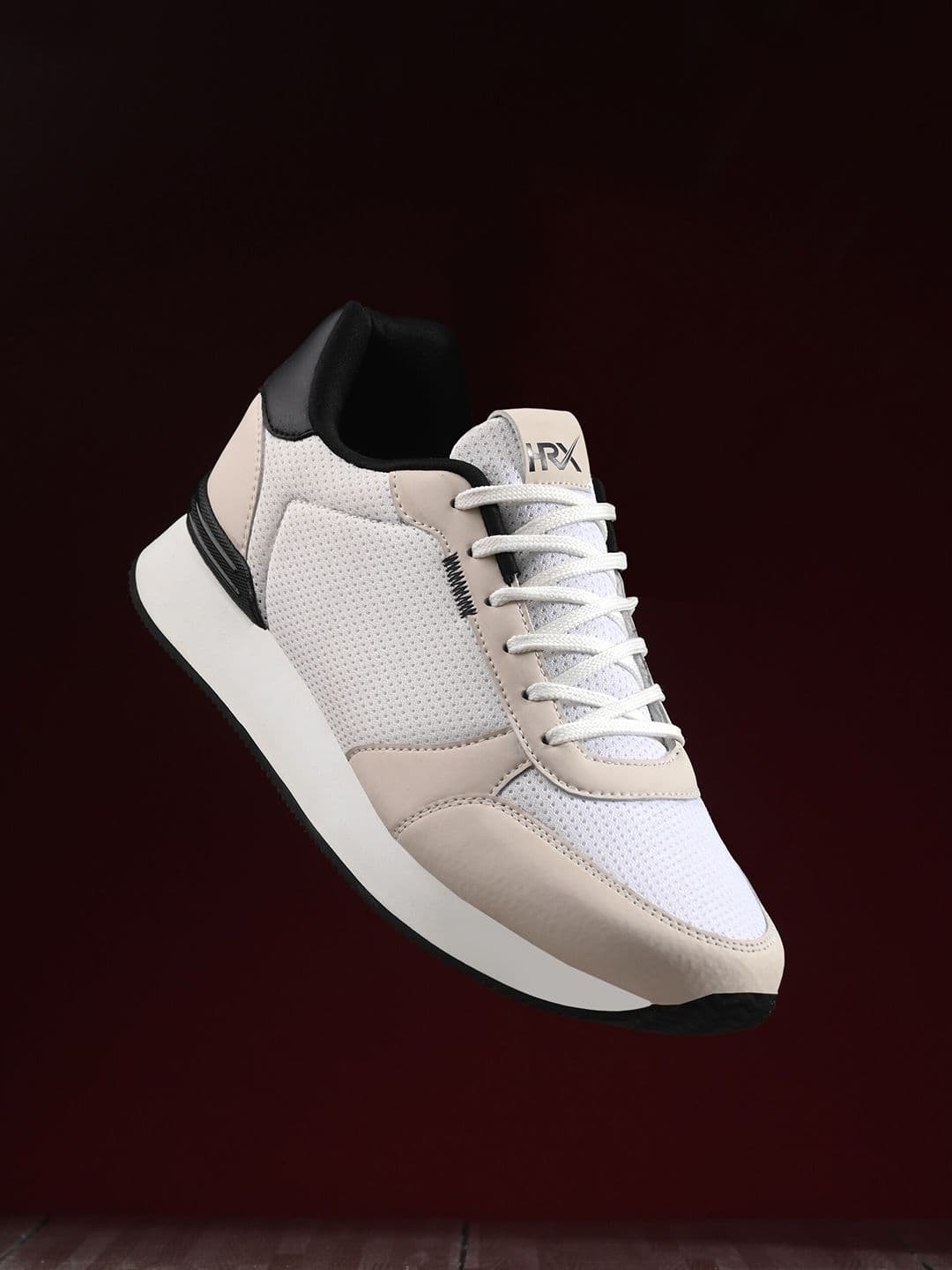 HRX by Hrithik Roshan Men Beige Heritage Colourblocked Mesh Comfort Insole Sneakers - view 1