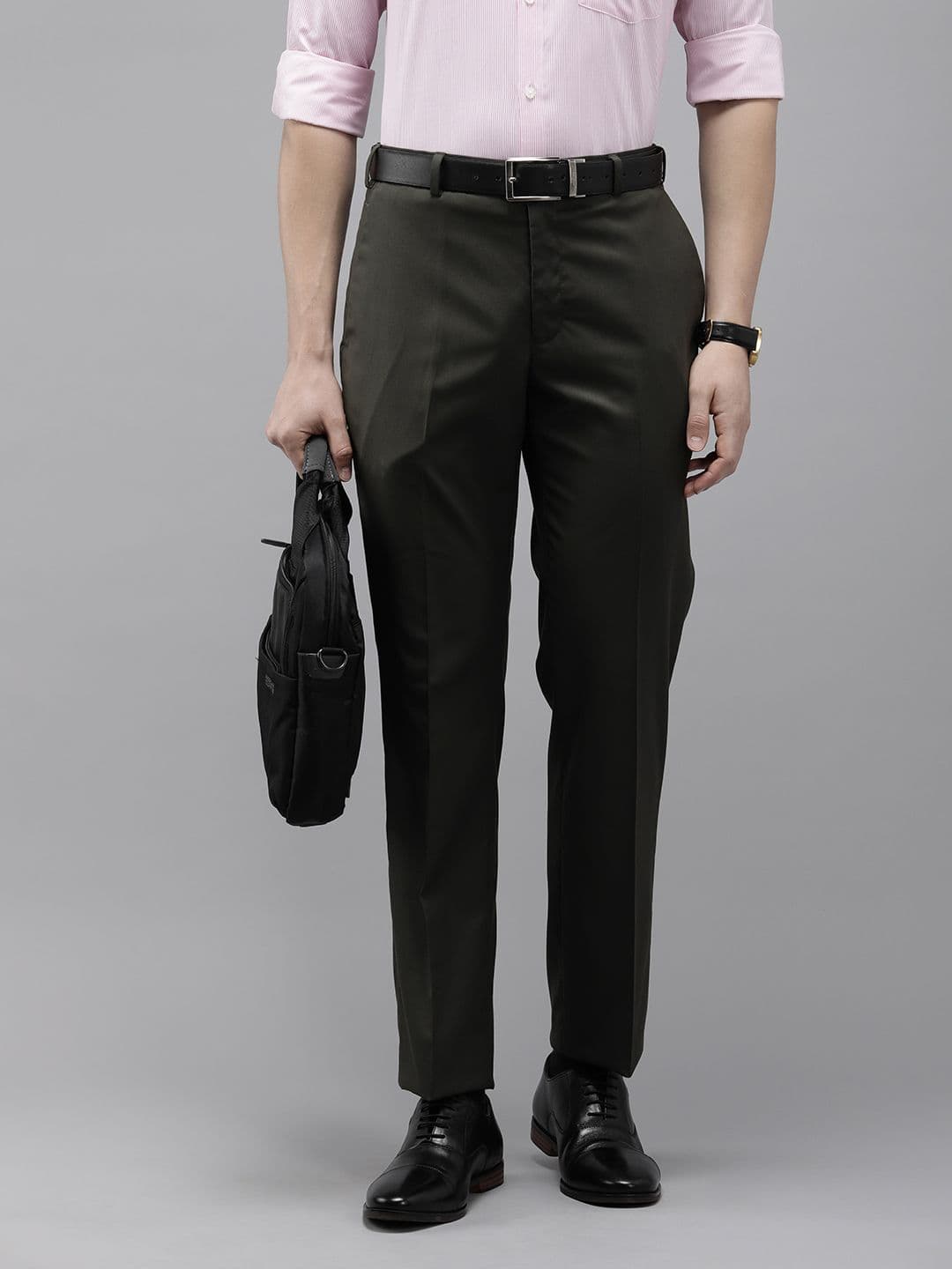 Park Avenue Men Textured Formal Trousers - view 1