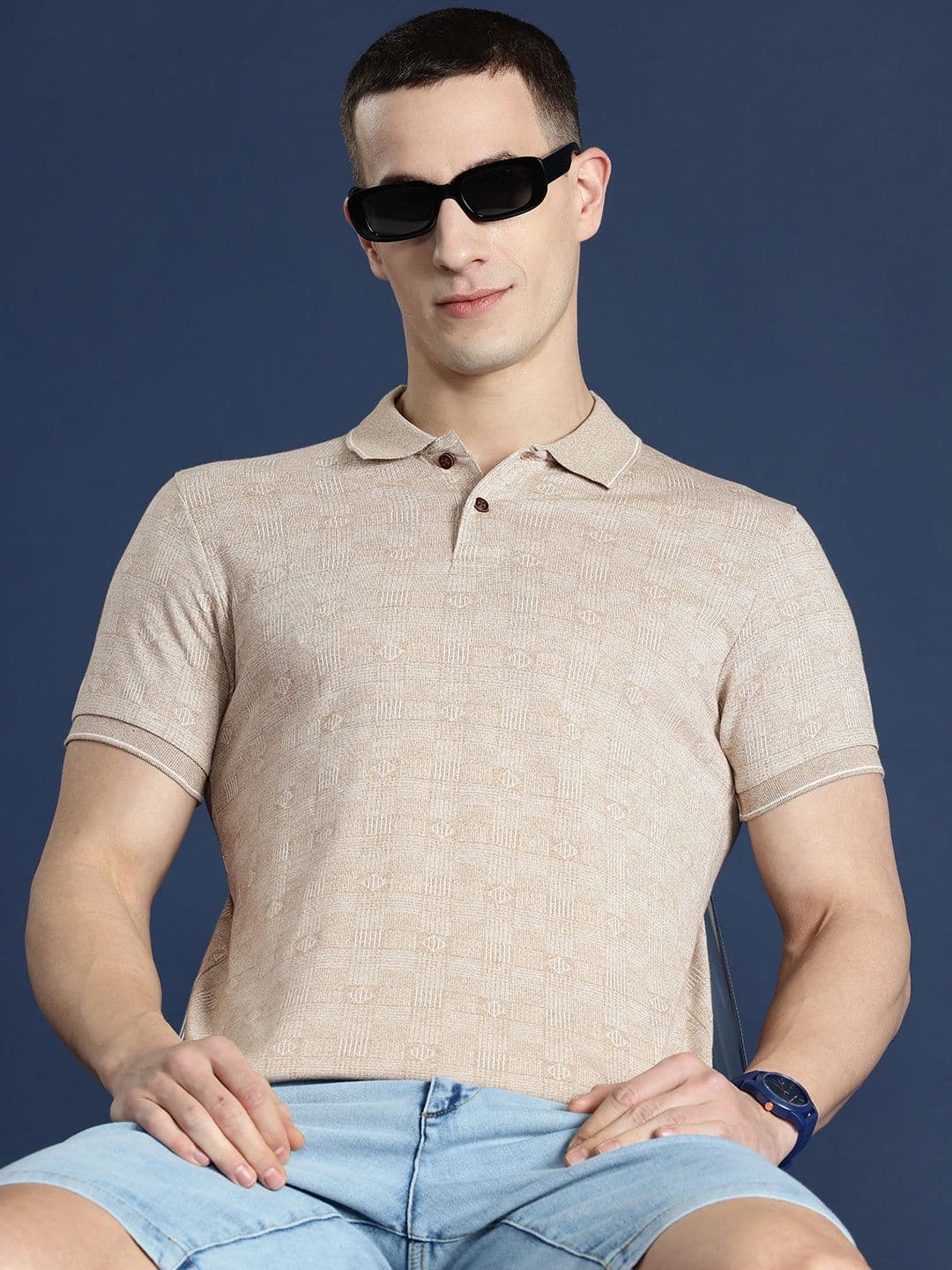 Mast & Harbour Men Polo Collar T-shirt - view 1